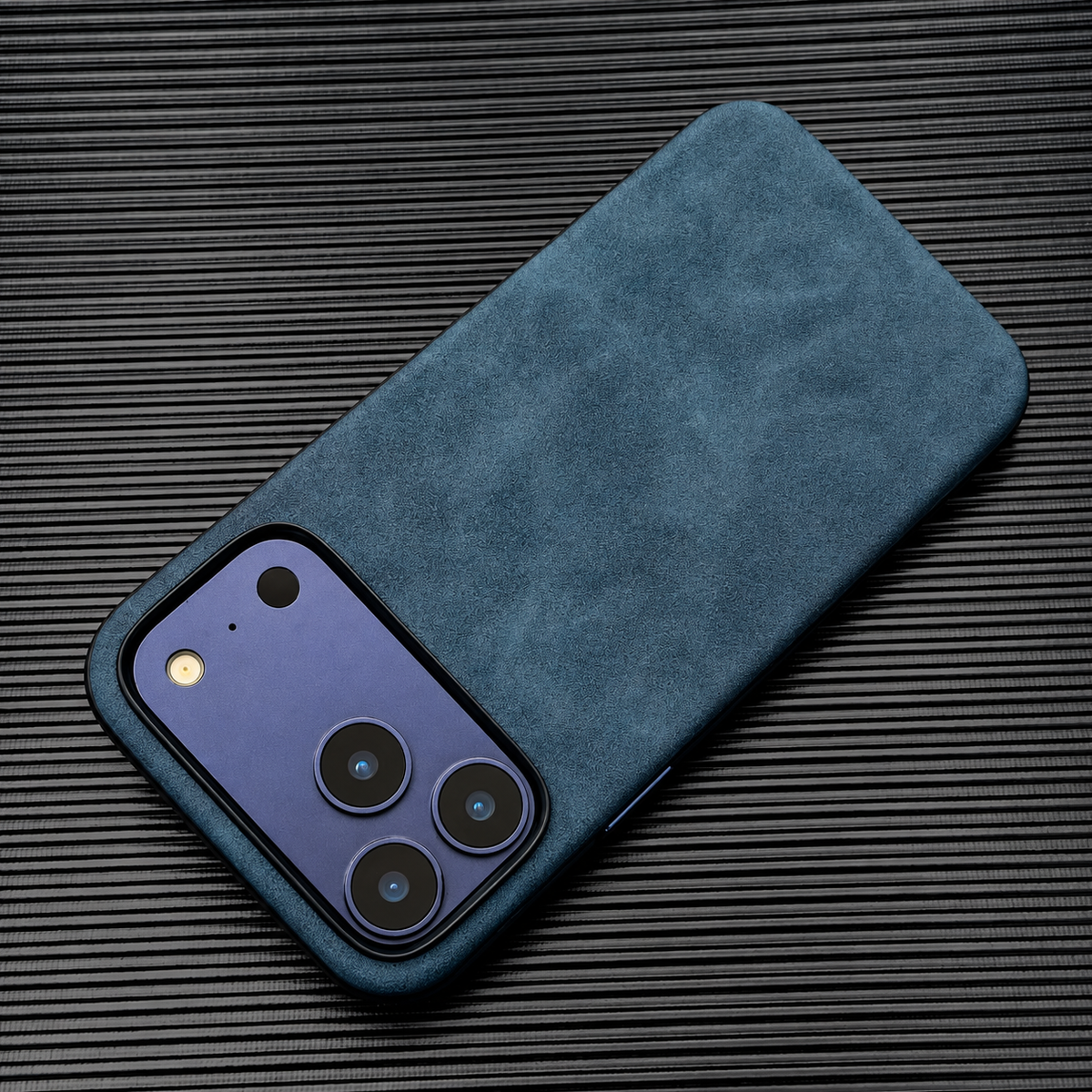 Premium iPhone Case Luxury Retro Leather Matte Smooth Skin Feel Soft Touch Shockproof Slim Non Slip Anti Scratch Durable Protective Phone Back Cover Case