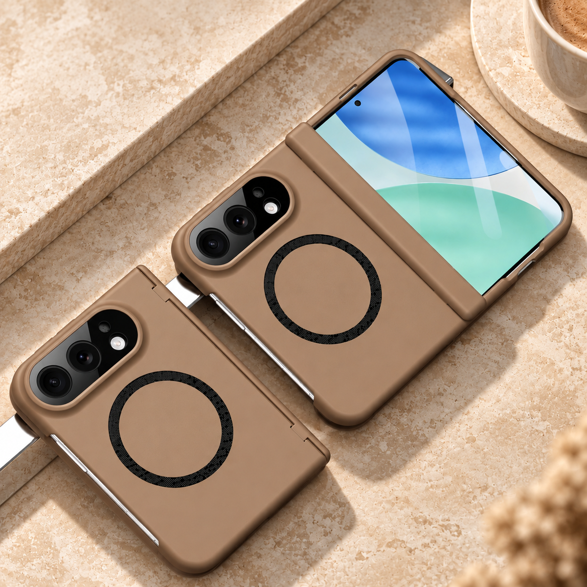Premium iPhone Case Luxury Skin Magnetic MagSafe Hinge Protection Tempered Film Full Coverage Shockproof Slim Durable Non Slip Protective Phone Cover Case