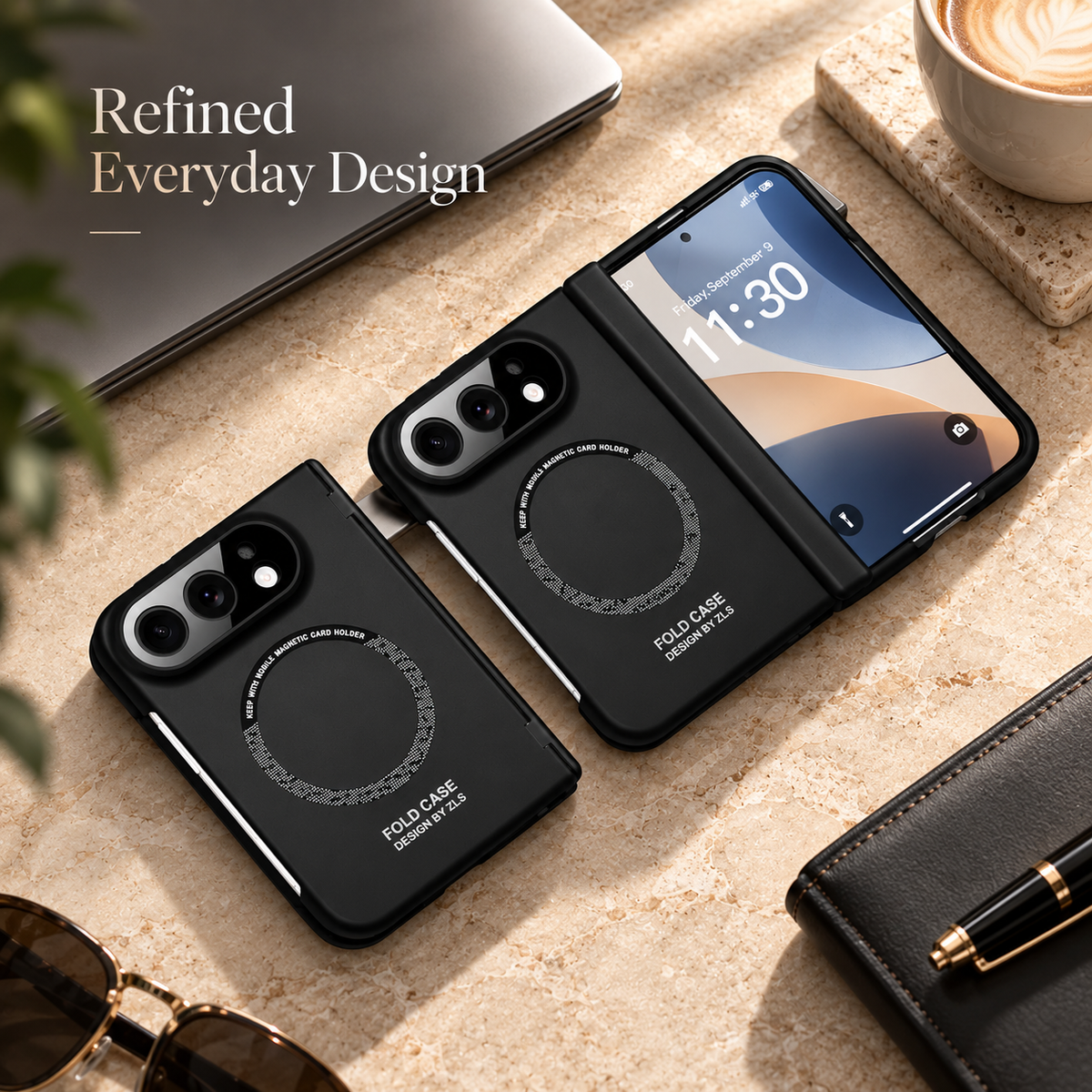 Premium iPhone Case Luxury Skin Magnetic MagSafe Hinge Protection Tempered Film Full Coverage Shockproof Slim Durable Non Slip Protective Phone Cover Case