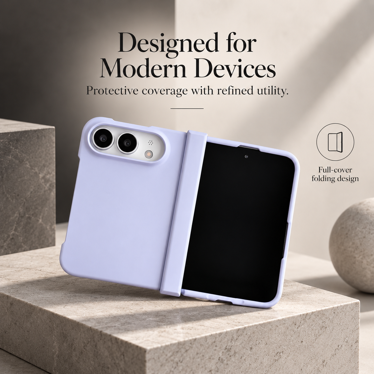 Premium iPhone Case Luxury Slim Matte Skin Feel Pure Color Hinge Protection Foldable Cover Hard PC Shockproof Non Slip Durable Protective Phone Cover Case