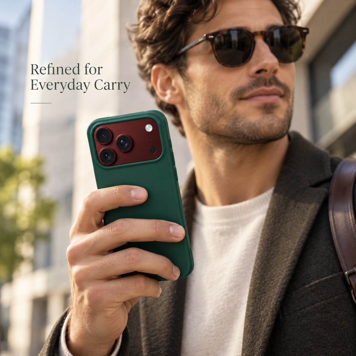 Premium iPhone Case Luxury Slim Matte Skin Feel Pure Color Hinge Protection Foldable Cover Hard PC Shockproof Non Slip Durable Protective Phone Cover Case