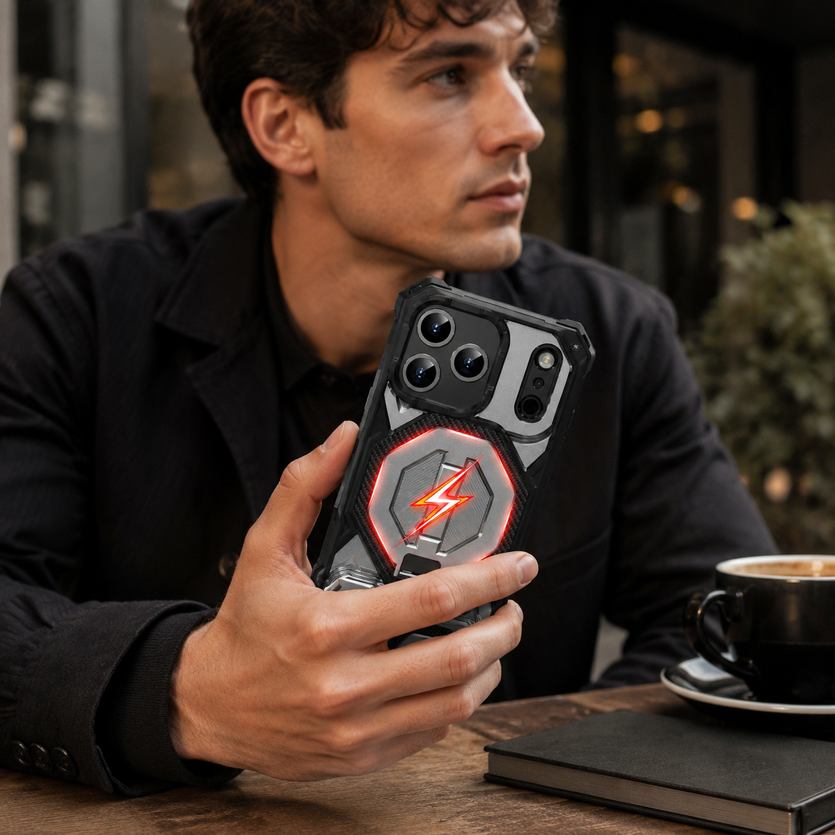 Premium iPhone Case Lychee Texture Leather MagSafe Cover Shockproof Alloy Camera Lens Guard Anti Scratch Anti Fingerprint Slim Lightweight Case Design