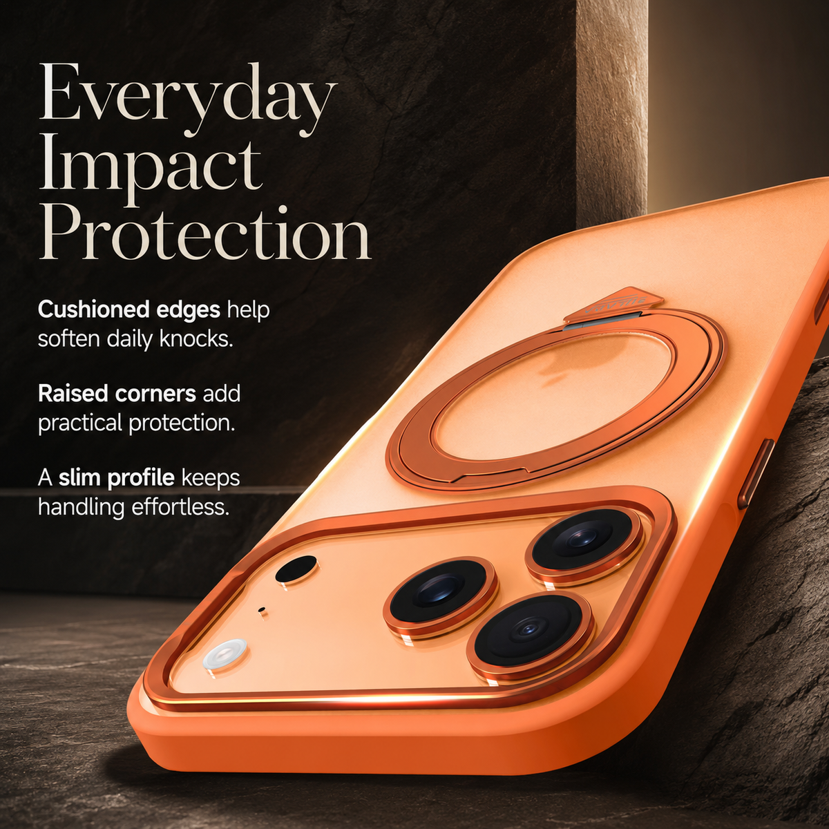 Premium iPhone Case MagSafe 360 Spin Magnetic Kickstand Metal Lens Guard Skin Feel Shockproof Anti Drop Slim Fit Non Slip Durable Protective Phone Cover Case