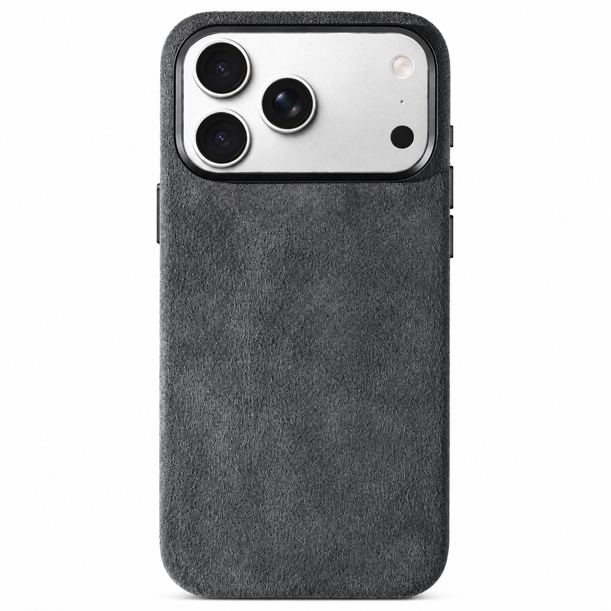 Premium iPhone Case MagSafe Alcantara Leather Magnetic Protective Cover Smart Button Anti Fingerprint Washable Slim Soft Touch Full Coverage Business Design