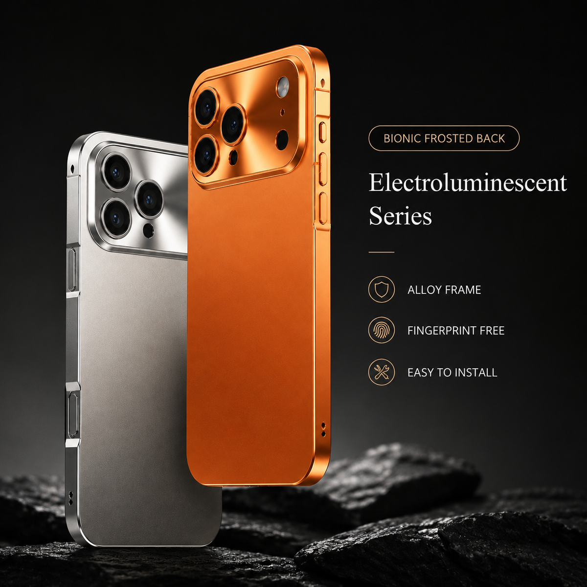 Premium iPhone Case MagSafe Aluminum Alloy Frame Frosted PC Cover Shockproof Anti Scratch Camera Protection Matte Slim Full Coverage Protective Design