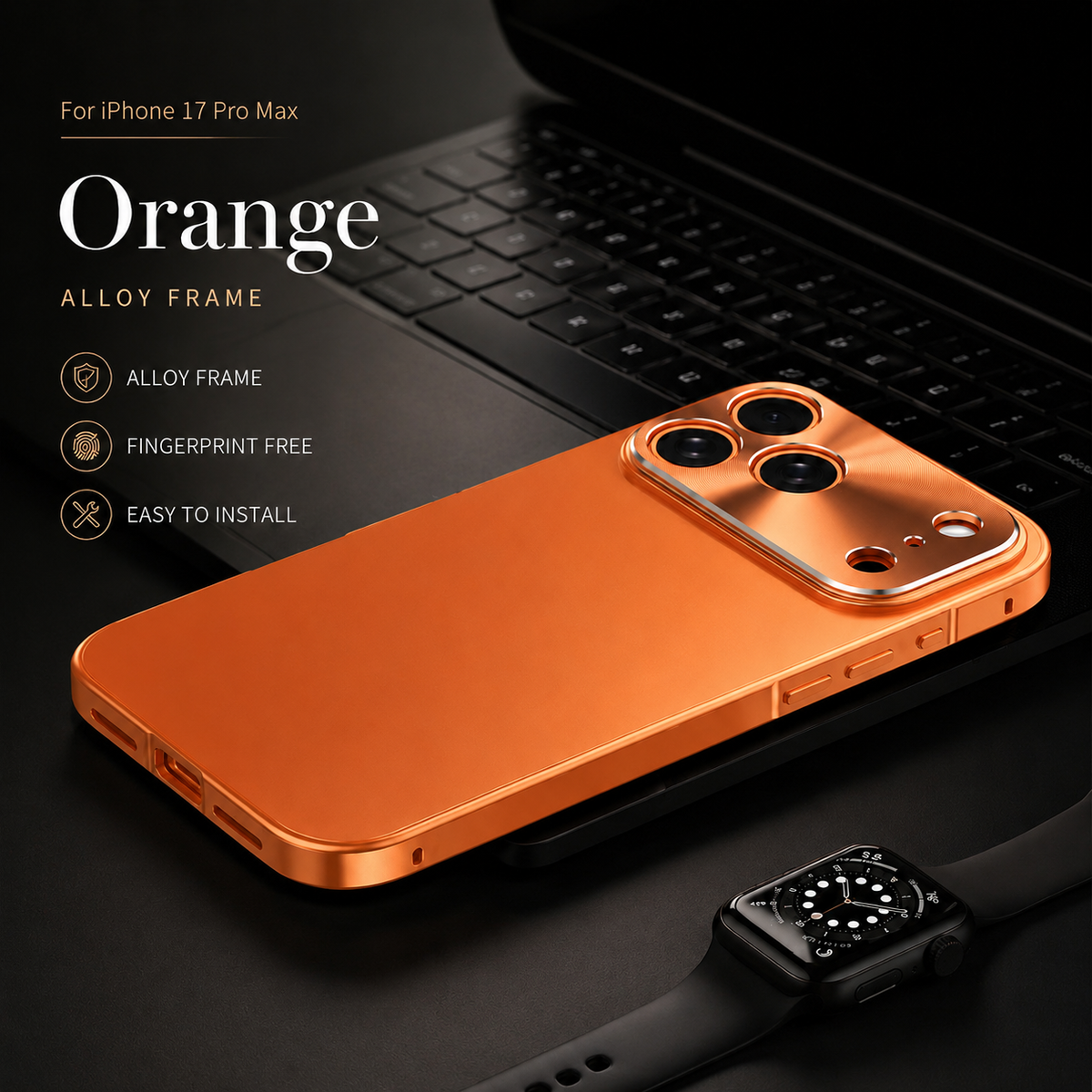 Premium iPhone Case MagSafe Aluminum Alloy Frame Frosted PC Cover Shockproof Anti Scratch Camera Protection Matte Slim Full Coverage Protective Design