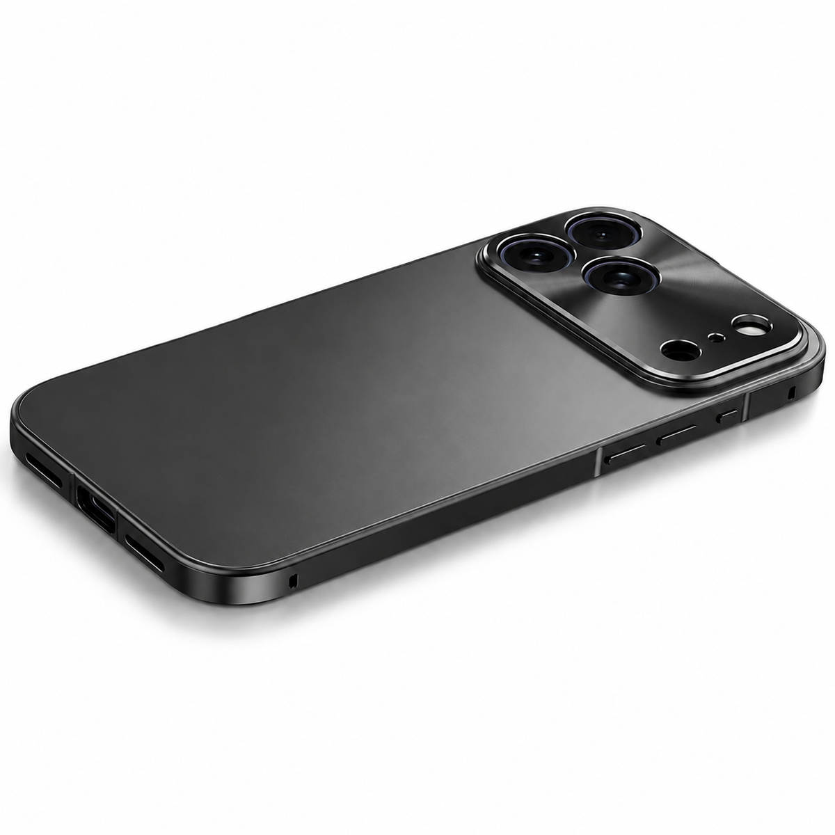 Premium iPhone Case MagSafe Aluminum Alloy Frame Frosted PC Cover Shockproof Anti Scratch Camera Protection Matte Slim Full Coverage Protective Design