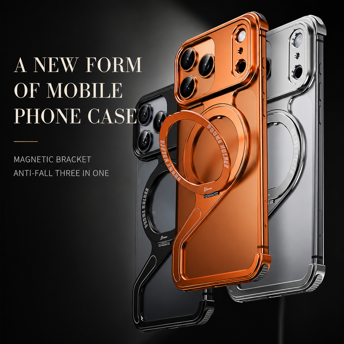 Premium iPhone Case MagSafe Aluminum Alloy Frameless Magnetic Shockproof Protective Cover Scratch Resistant Slim Minimal Z Shape Full Coverage Profile