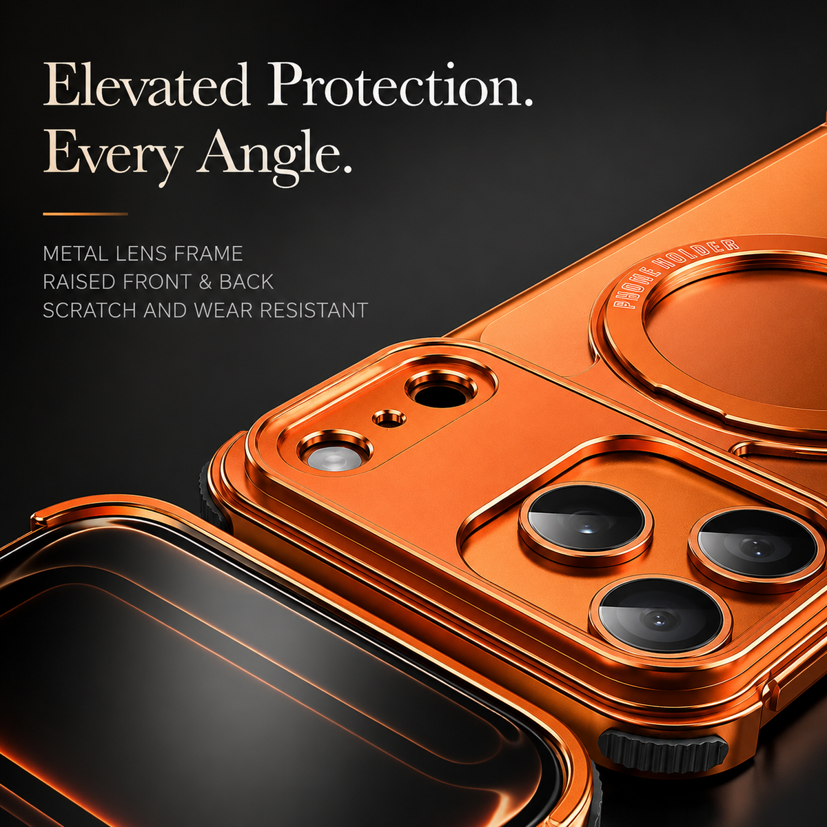 Premium iPhone Case MagSafe Aluminum Alloy Frameless Magnetic Shockproof Protective Cover Scratch Resistant Slim Minimal Z Shape Full Coverage Profile