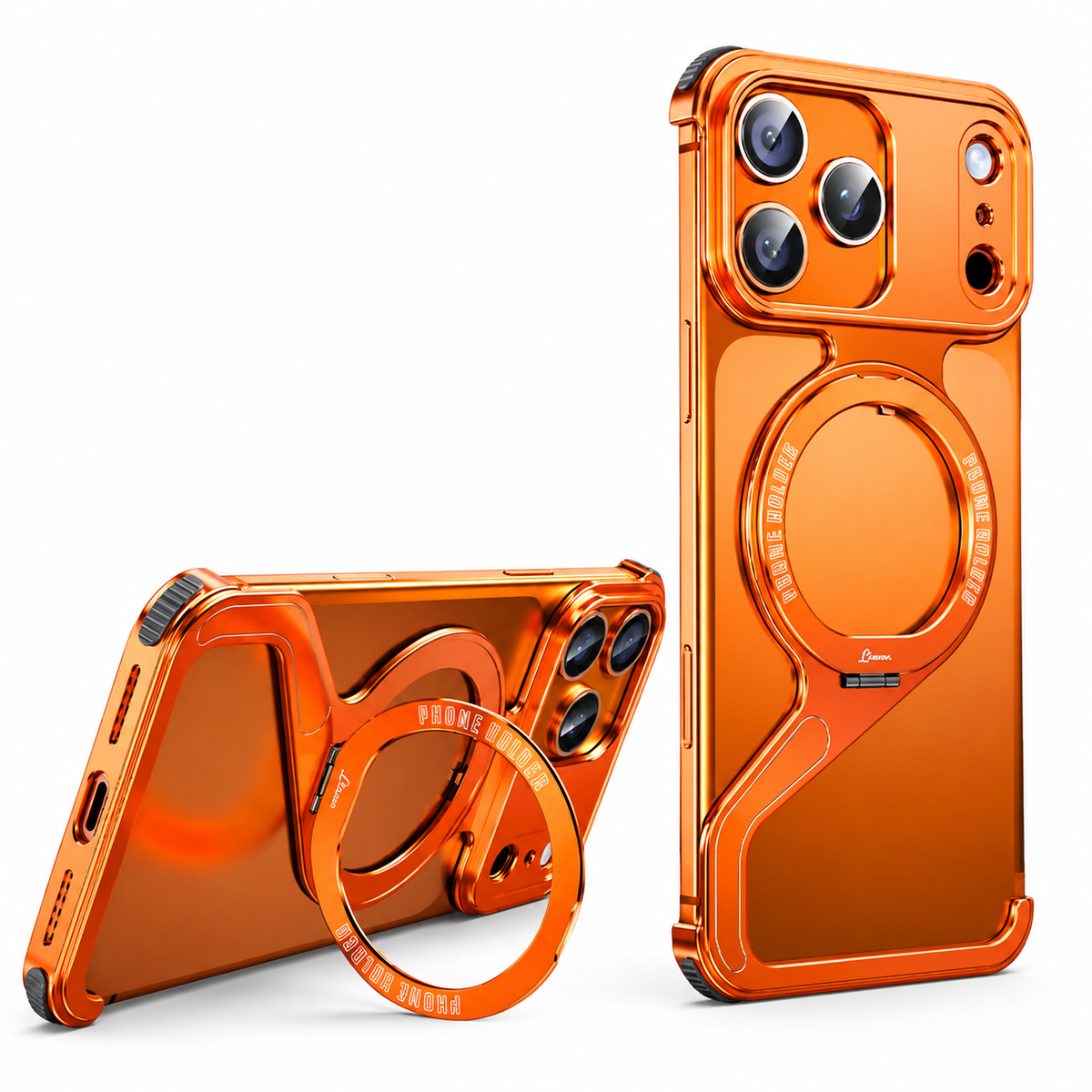 Premium iPhone Case MagSafe Aluminum Alloy Frameless Magnetic Shockproof Protective Cover Scratch Resistant Slim Minimal Z Shape Full Coverage Profile