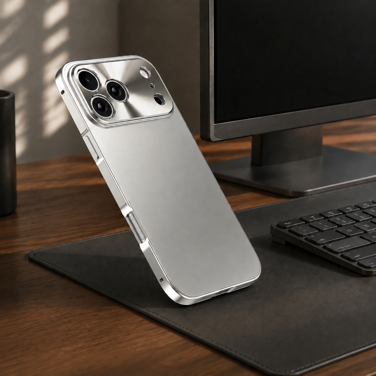 Premium iPhone Case MagSafe Aluminum Alloy Magnetic Bumper Metal Lens Protector Matte PC Back Shockproof Slim Reinforced Protective Cover Case Design
