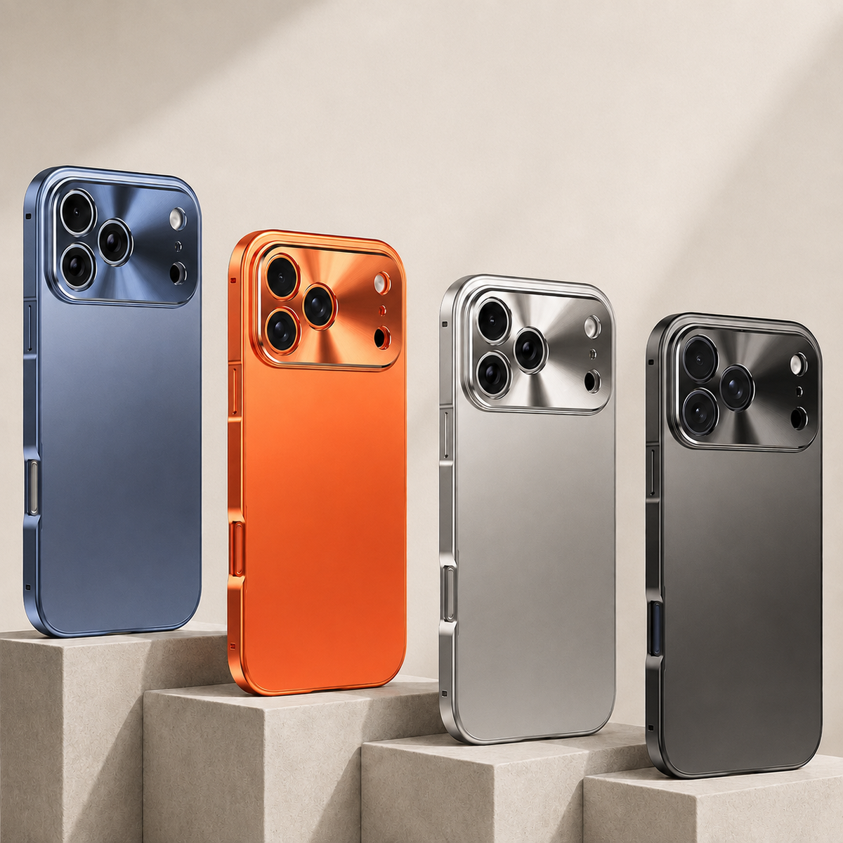 Premium iPhone Case MagSafe Aluminum Alloy Magnetic Bumper Metal Lens Protector Matte PC Back Shockproof Slim Reinforced Protective Cover Case Design