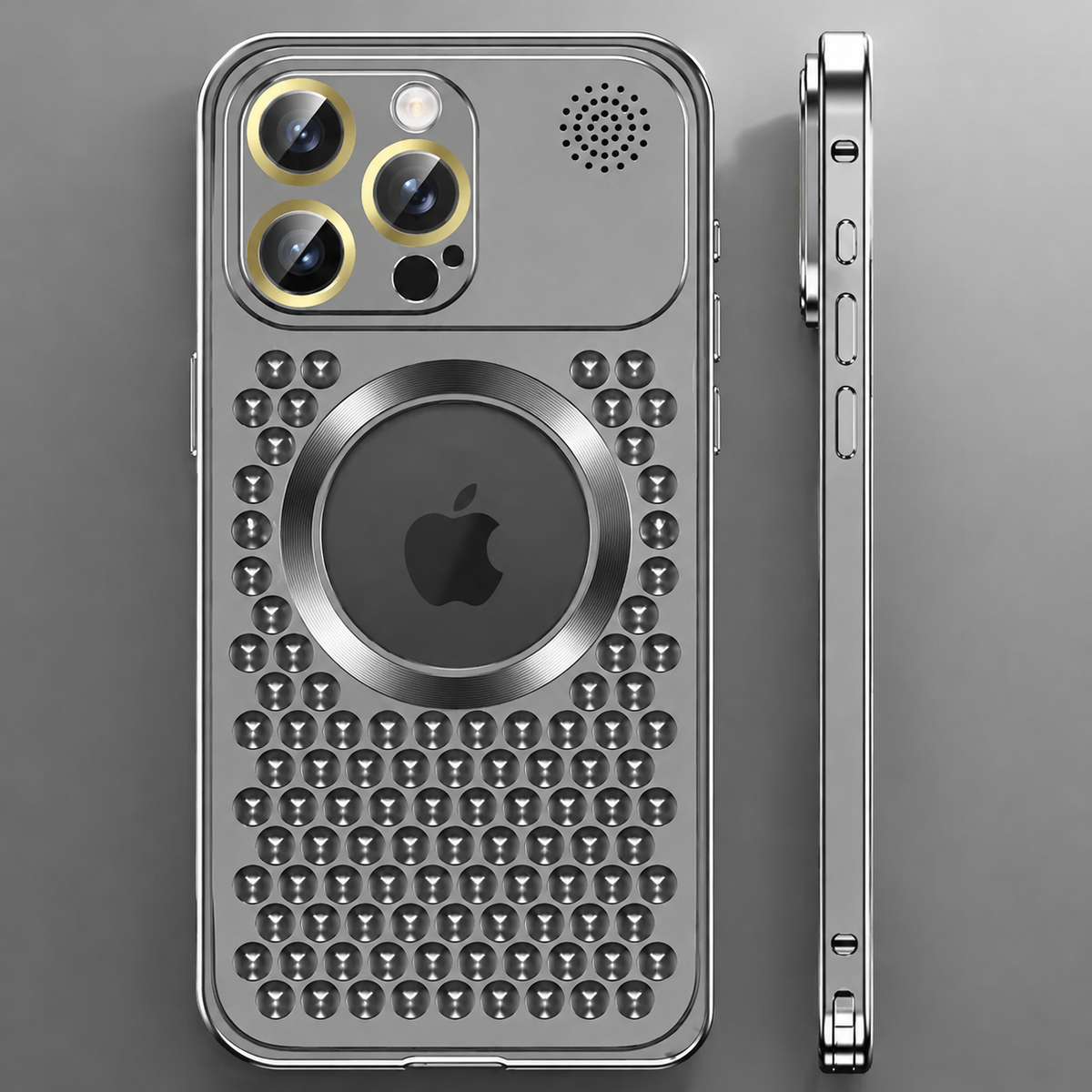 Premium iPhone Case MagSafe Aluminum Frame Heat Dissipation Shockproof Protective Cover Electroplated Metal Camera Lens Protection Slim Design Series