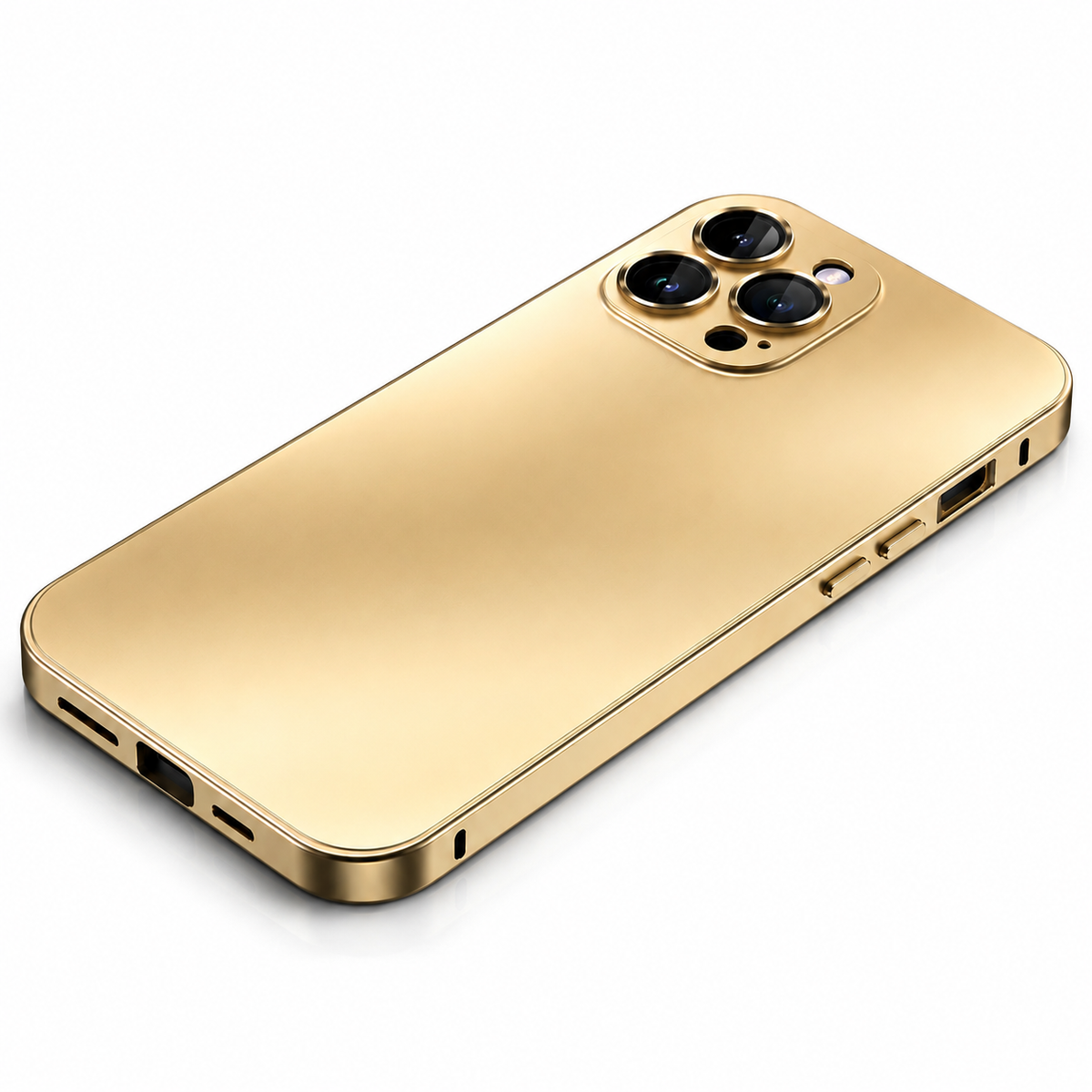 Premium iPhone Case MagSafe Aluminum Metal Frame PC Back Shockproof Camera Protection Anti Scratch Slim Lightweight Full Coverage Wireless Charging Fit