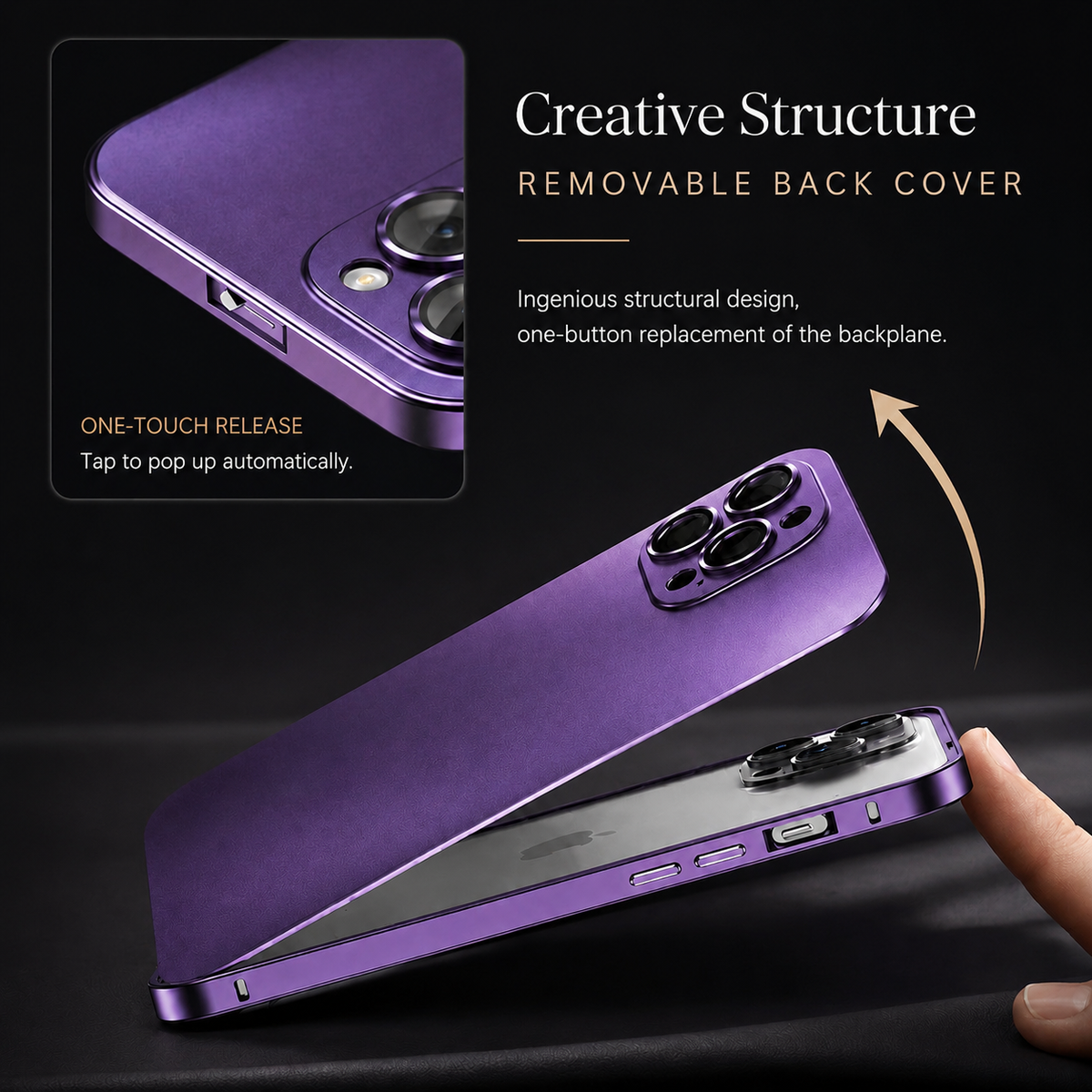Premium iPhone Case MagSafe Aluminum Metal Frame PC Back Shockproof Camera Protection Anti Scratch Slim Lightweight Full Coverage Wireless Charging Fit