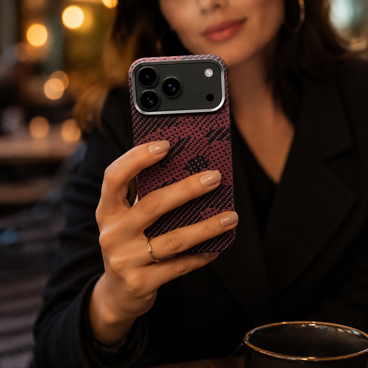 Premium iPhone Case MagSafe Aramid Kevlar Carbon Fiber Ultra Slim Magnetic Shockproof Protective Cover Anti Scratch Lightweight Business Full Coverage