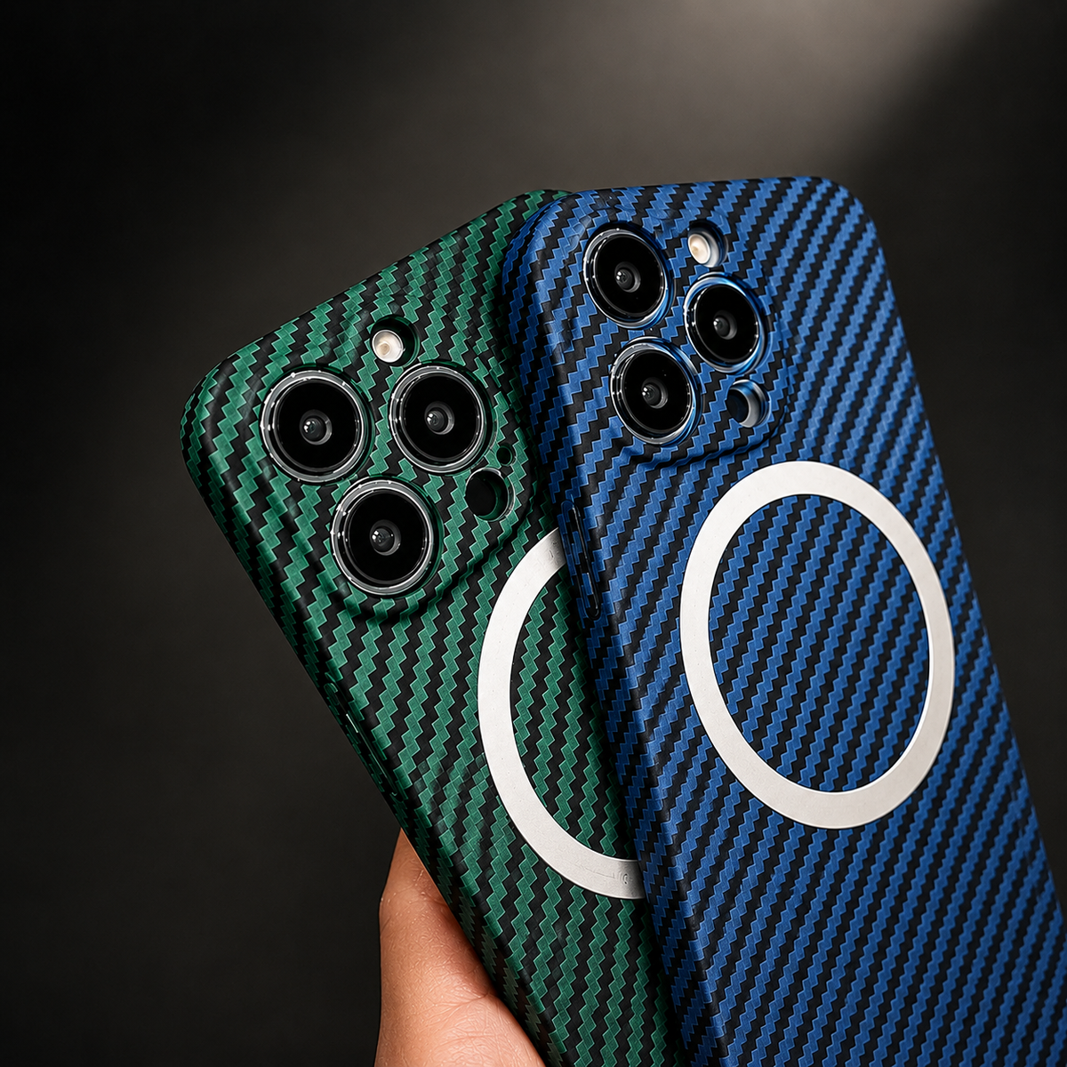 Premium iPhone Case MagSafe Carbon Fiber Magnetic Cover Shockproof Slim Lightweight Anti Scratch Camera Guard Non Slip Protective Case