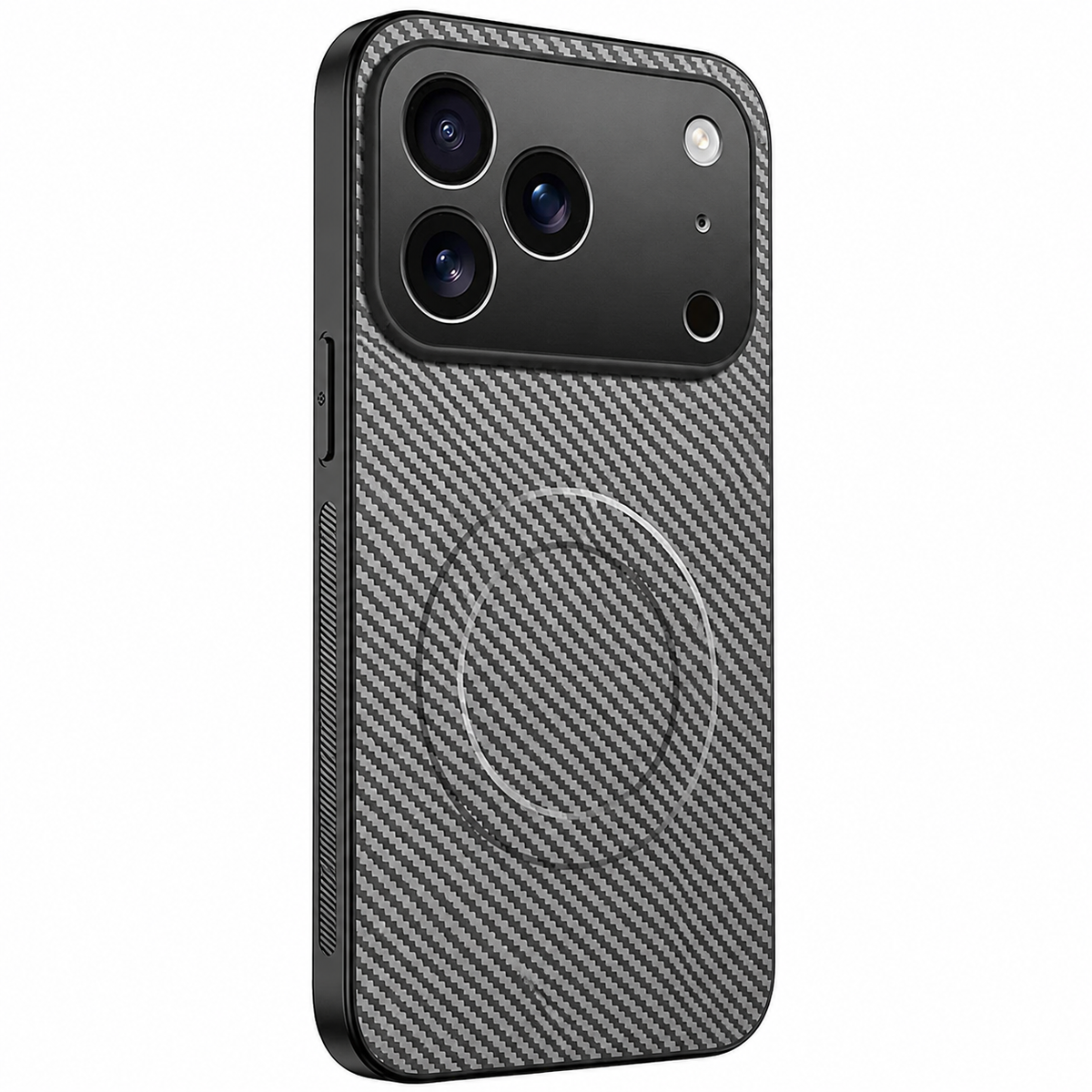 Premium iPhone Case MagSafe Carbon Fiber Magnetic Ultra Thin Shockproof Protective Cover Anti Scratch Slim Lightweight Military Style Full Coverage Case