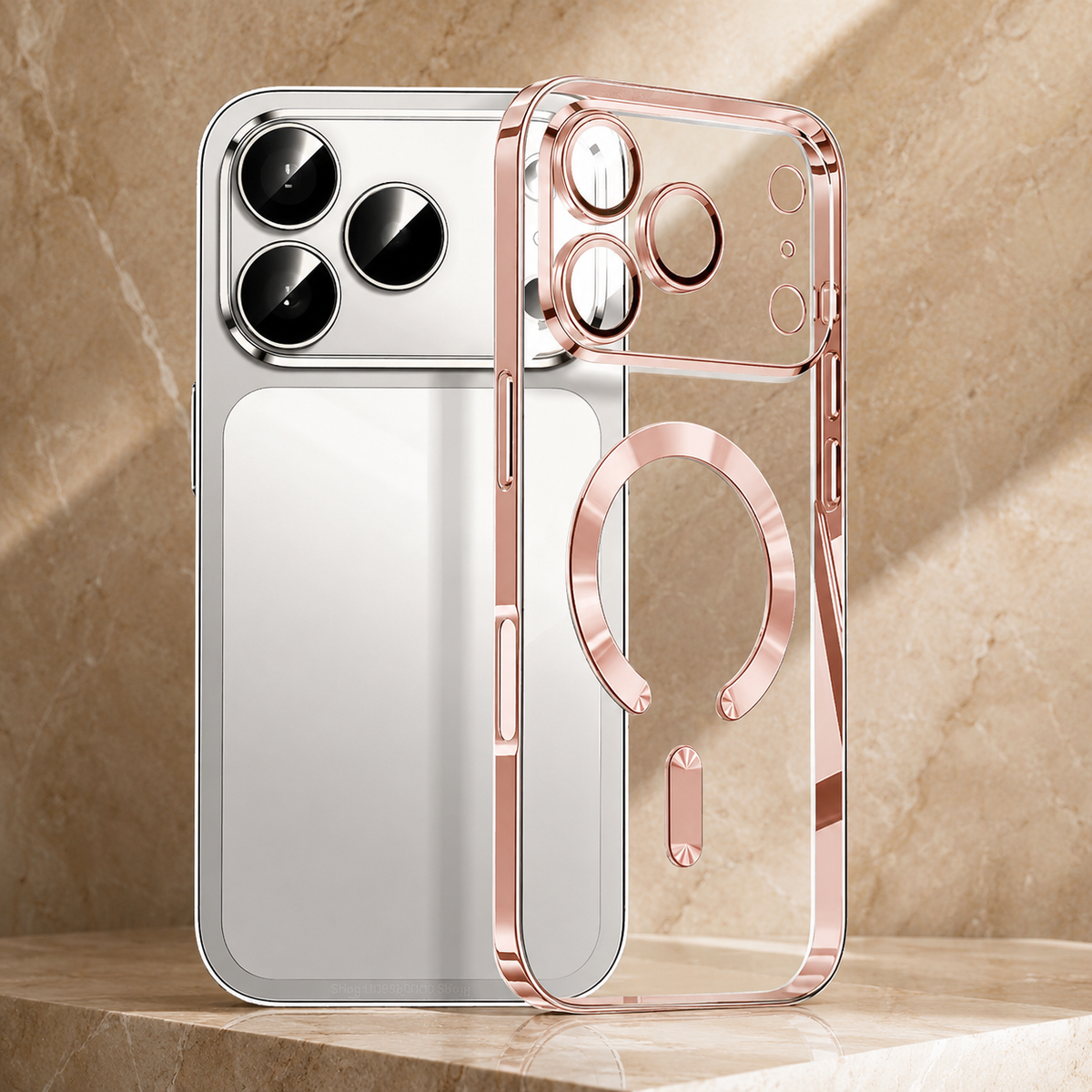 Premium iPhone Case MagSafe Clear Magnetic Plating Protective Cover Shockproof Bumper Anti Scratch Slim Transparent Wireless Charging Reinforced Edge