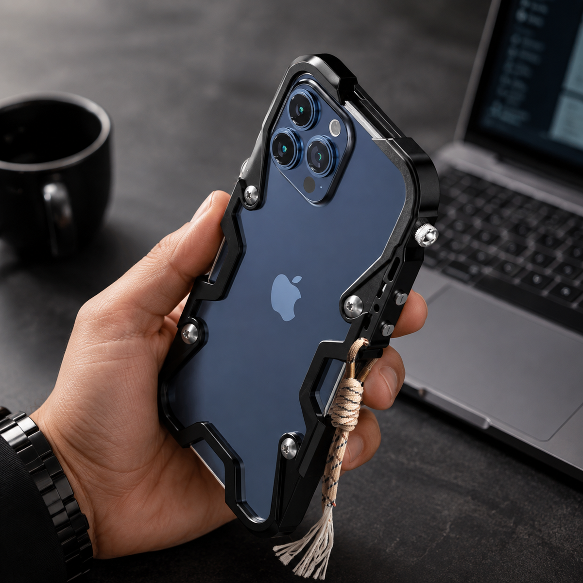 Premium iPhone Case MagSafe Compatible Aluminum Armor Frame Shockproof Protective Cover Heavy Duty Metal Bumper Camera Lens Protection Rugged Slim Fit