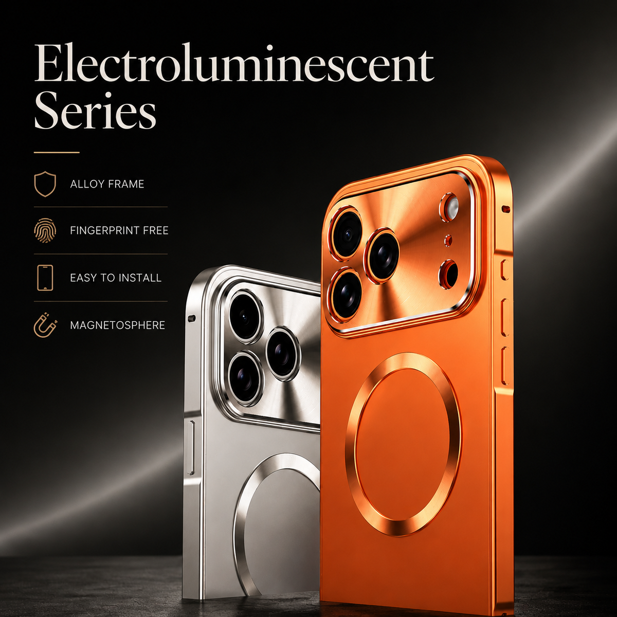 Premium iPhone Case MagSafe Compatible Aluminum Frame Frosted Matte Back Shockproof Camera Protection Ultra Thin Anti Fingerprint Slim Full Protection