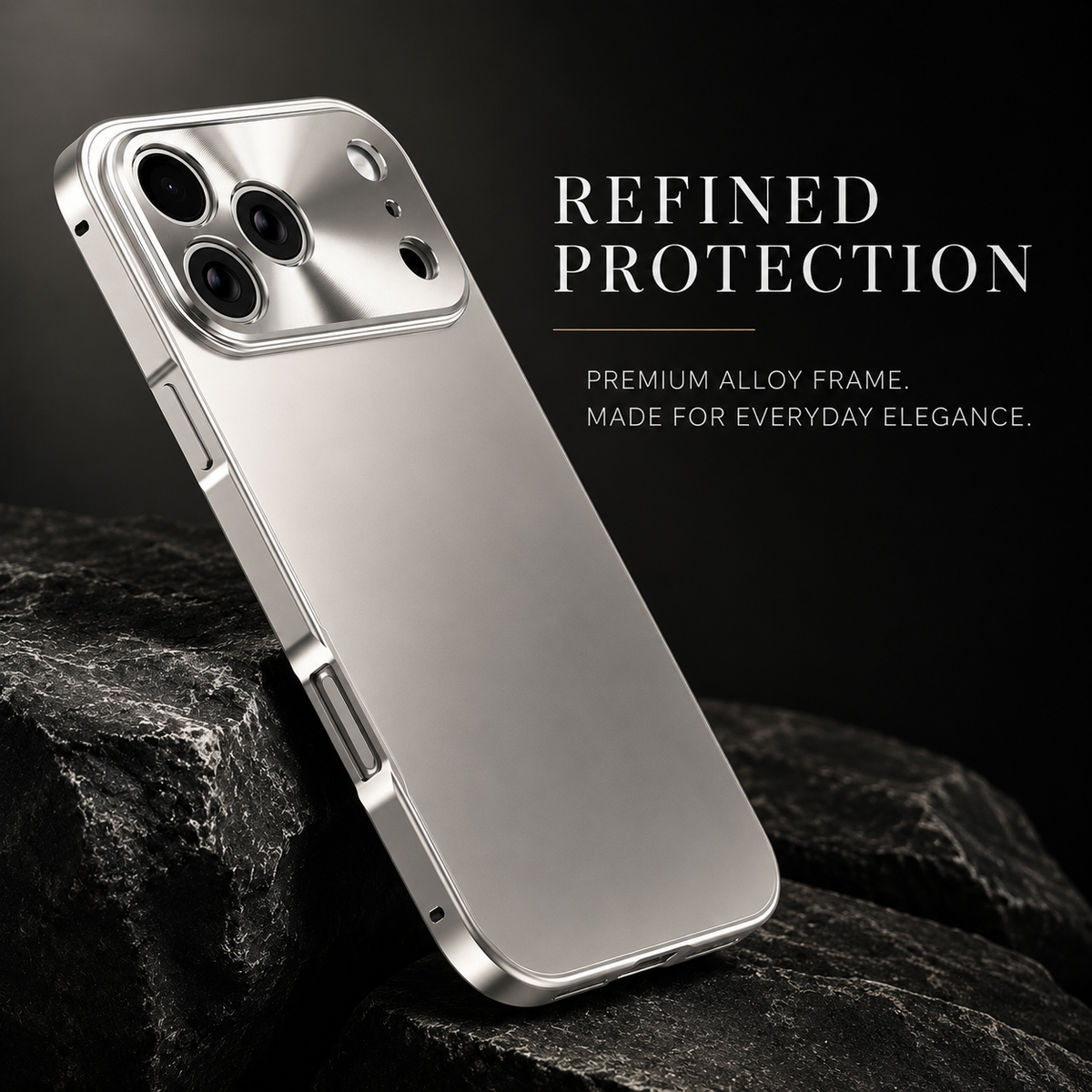 Premium iPhone Case MagSafe Compatible Aluminum Frame Frosted PC Back Shockproof Scratch Resistant Ultra Thin Matte Protective Cover Lightweight Style