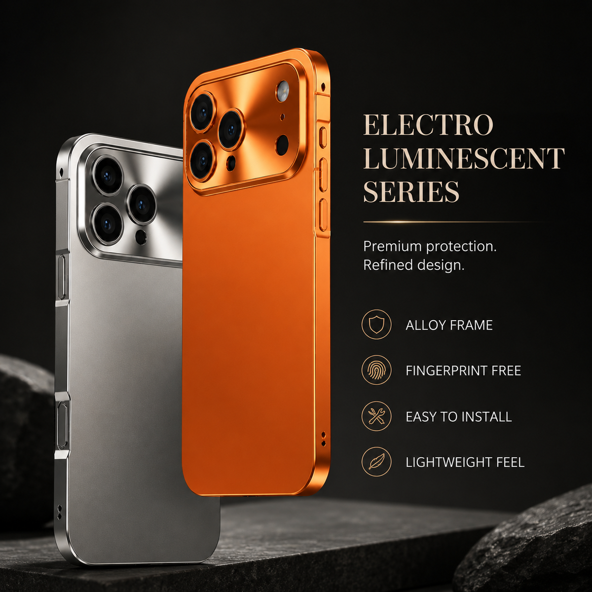 Premium iPhone Case MagSafe Compatible Aluminum Frame Frosted PC Back Shockproof Scratch Resistant Ultra Thin Matte Protective Cover Lightweight Style