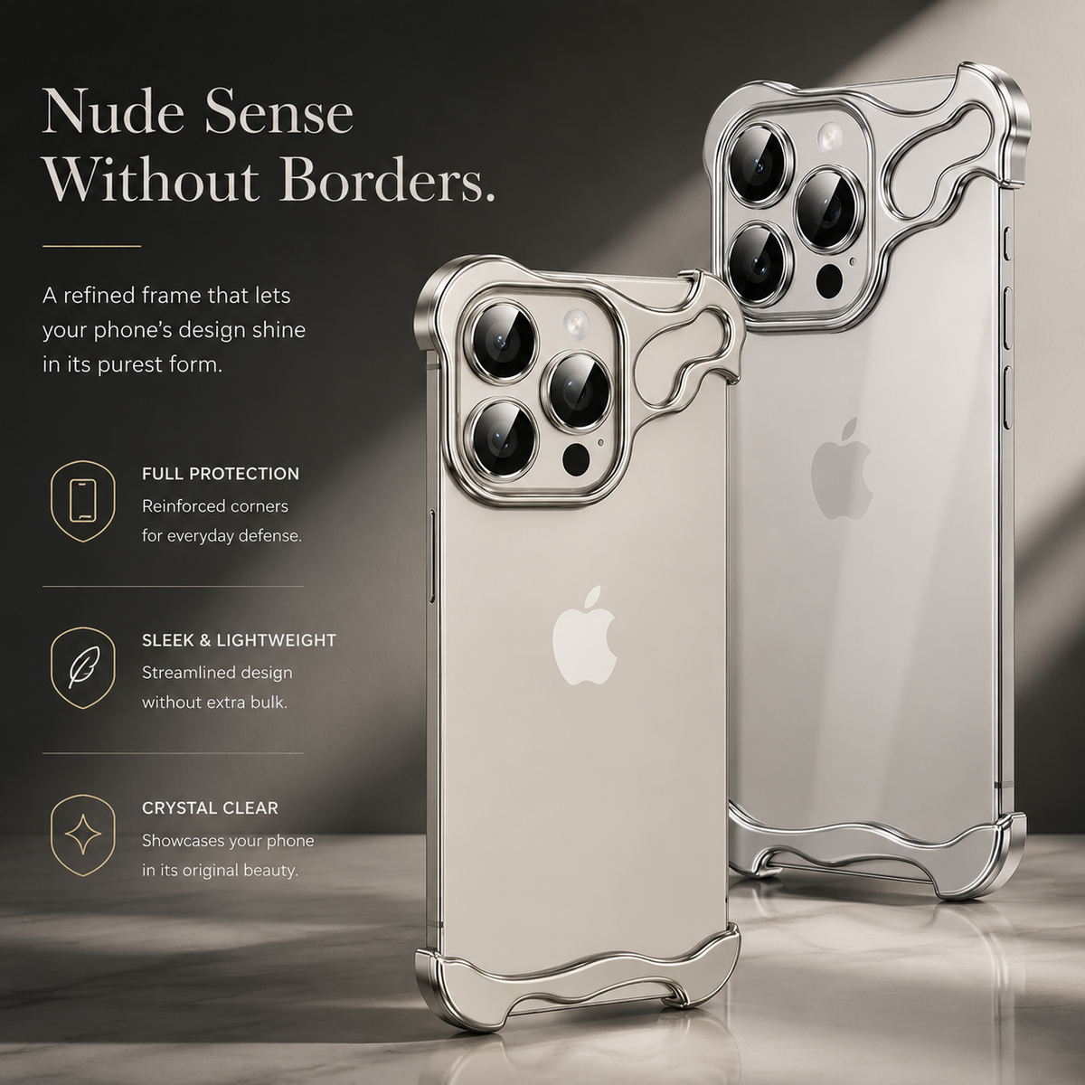 Premium iPhone Case MagSafe Compatible Aluminum Frame Magnetic Shockproof Cover Ultra Thin Metal Bumper Camera Lens Protection Frameless Slim Design
