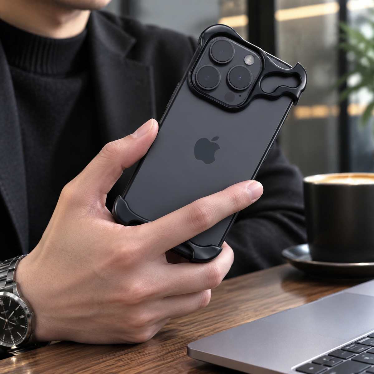 Premium iPhone Case MagSafe Compatible Aluminum Frame Magnetic Shockproof Cover Ultra Thin Metal Bumper Camera Lens Protection Frameless Slim Design