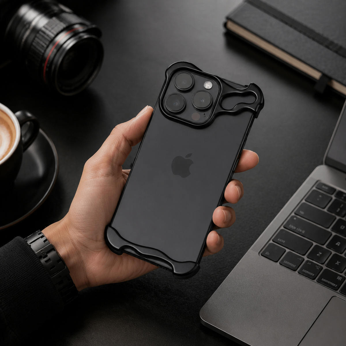 Premium iPhone Case MagSafe Compatible Aluminum Frame Magnetic Shockproof Cover Ultra Thin Metal Bumper Camera Lens Protection Frameless Slim Design