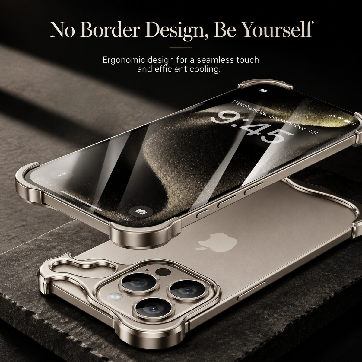 Premium iPhone Case MagSafe Compatible Aluminum Frame Shockproof Ultra Thin Metal Bumper Camera Lens Protection Frameless Matte Lightweight Protection