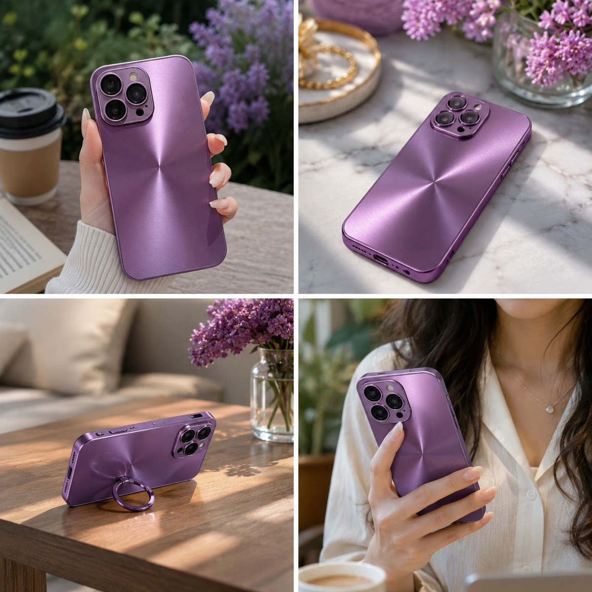 Premium iPhone Case MagSafe Compatible Aurora Matte Shockproof Protective Cover Color Shift Finish Camera Lens Protection Anti Scratch Slim Design