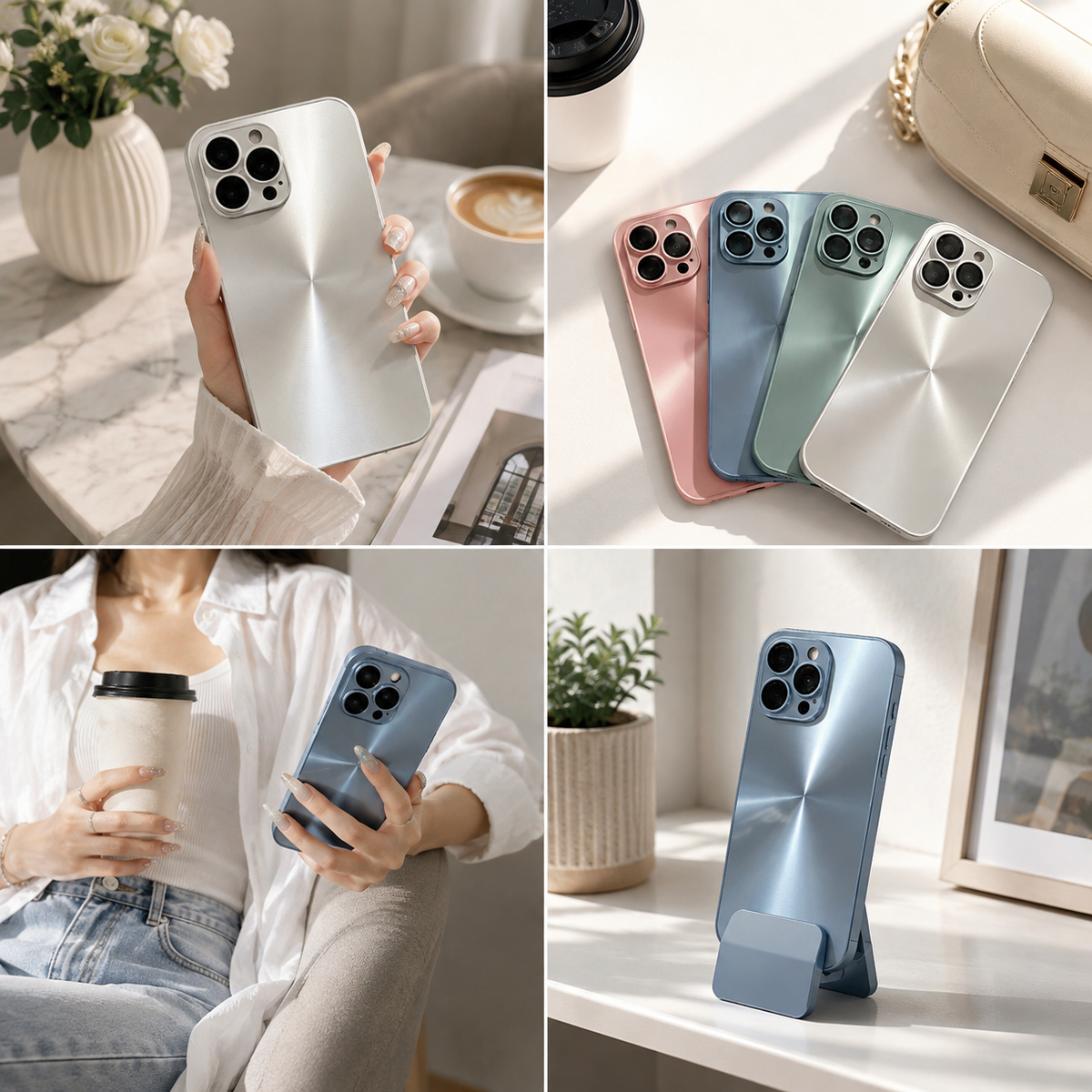 Premium iPhone Case MagSafe Compatible Aurora Matte Shockproof Protective Cover Color Shift Finish Camera Lens Protection Anti Scratch Slim Design