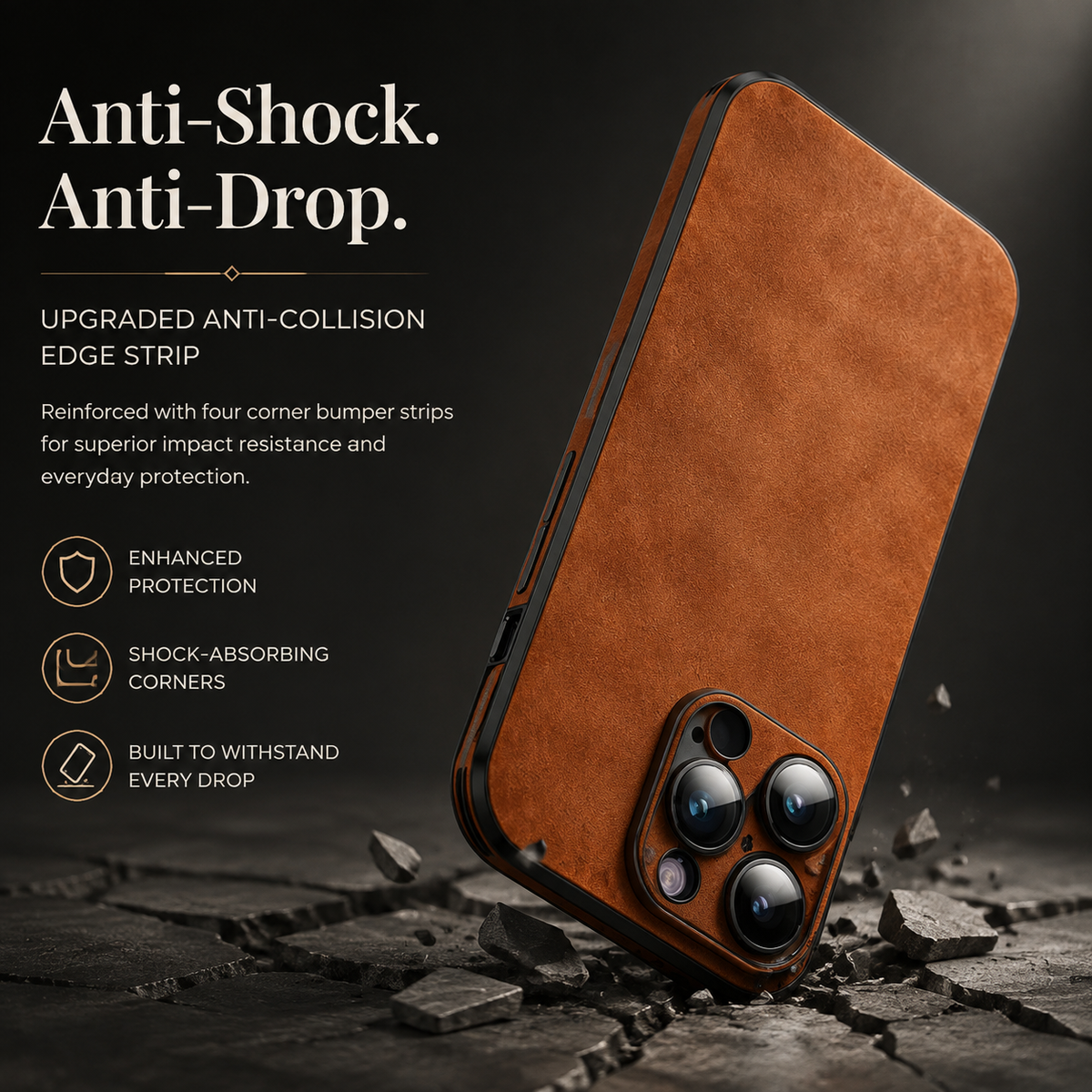 Premium iPhone Case MagSafe Compatible Canvas Deer Pattern Shockproof Protective Cover Bumper Frame Camera Lens Protection Minimal Textured Design Fit