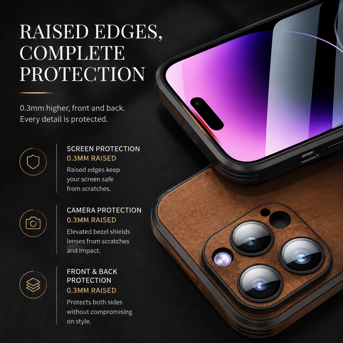 Premium iPhone Case MagSafe Compatible Canvas Deer Pattern Shockproof Protective Cover Bumper Frame Camera Lens Protection Minimal Textured Design Fit