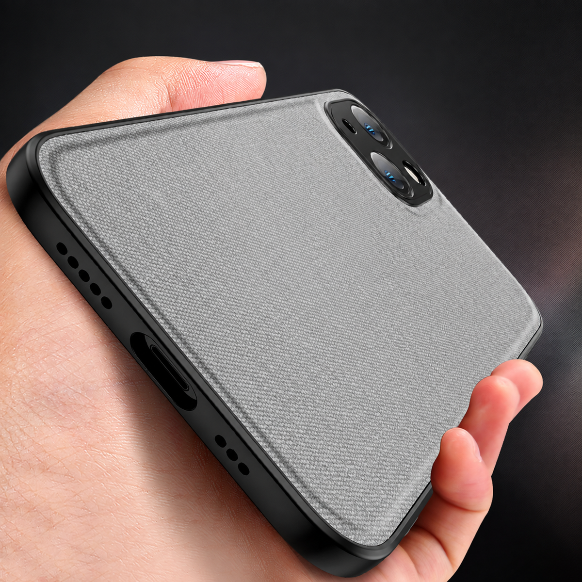 Premium iPhone Case MagSafe Compatible Canvas Deer Pattern Shockproof Protective Cover Bumper Frame Camera Lens Protection Minimal Textured Design Fit