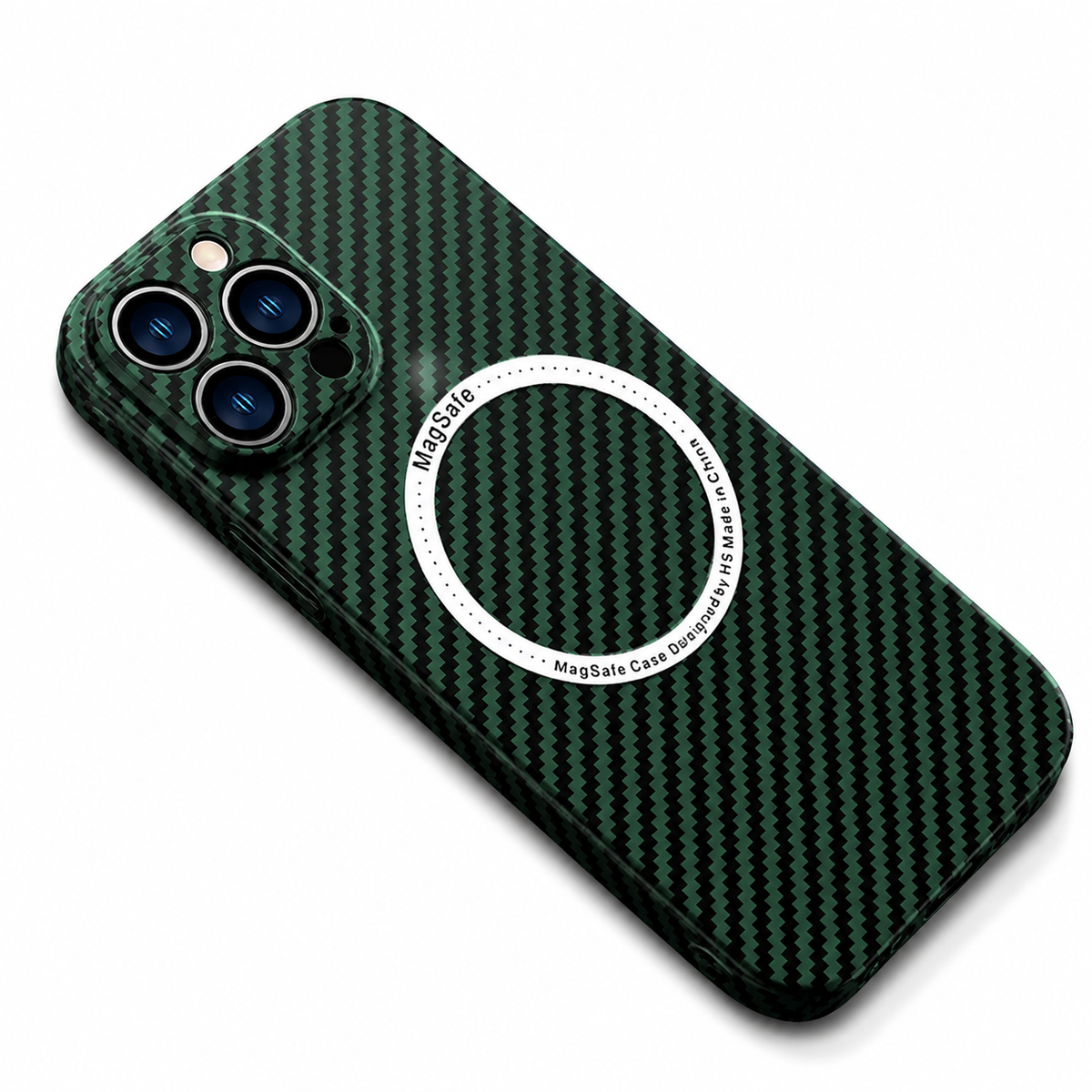Premium iPhone Case MagSafe Compatible Carbon Fiber Magnetic Shockproof Protective Cover Camera Lens Protection Slim Lightweight Matte Texture Profile