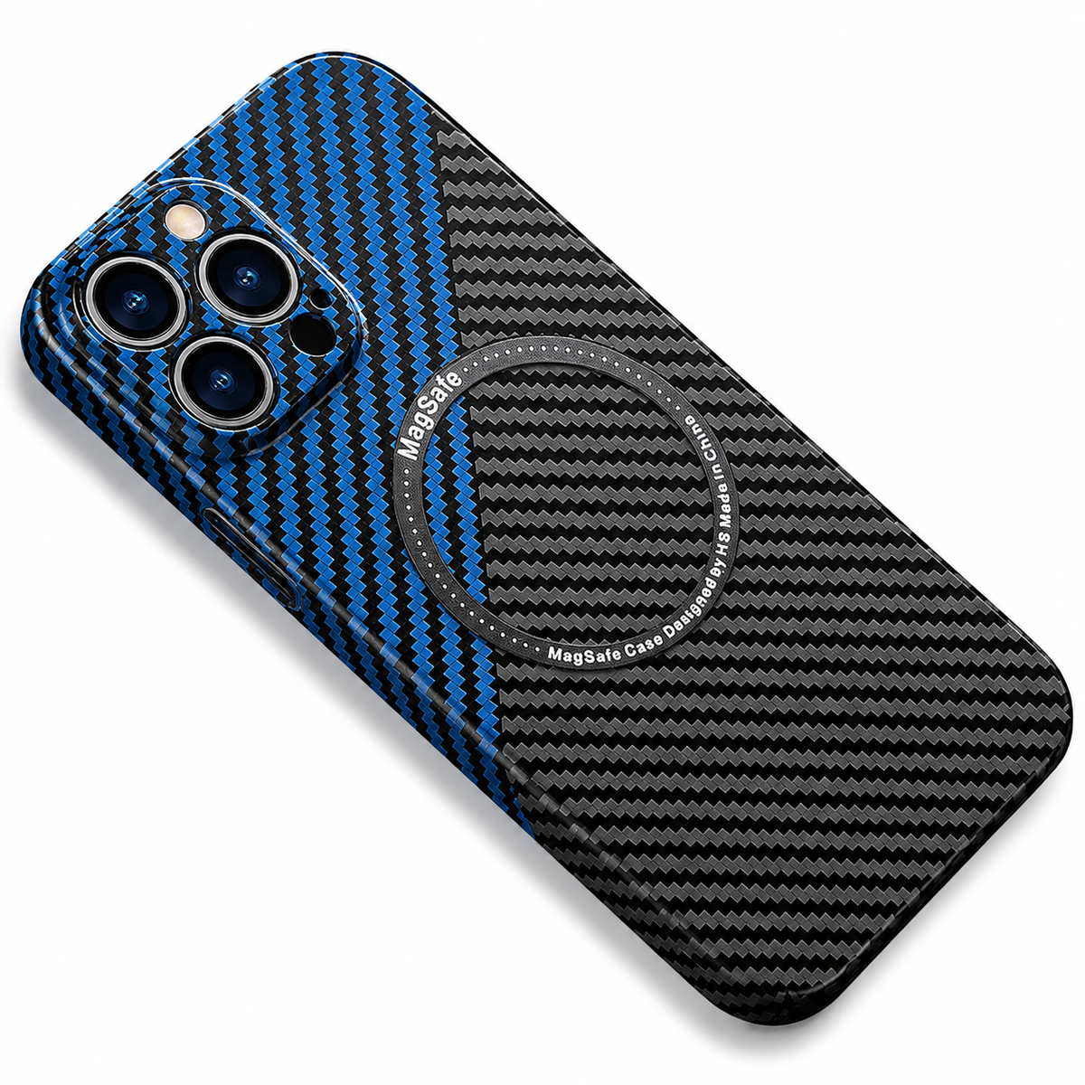 Premium iPhone Case MagSafe Compatible Carbon Fiber Magnetic Shockproof Protective Cover Camera Lens Protection Slim Lightweight Matte Texture Profile