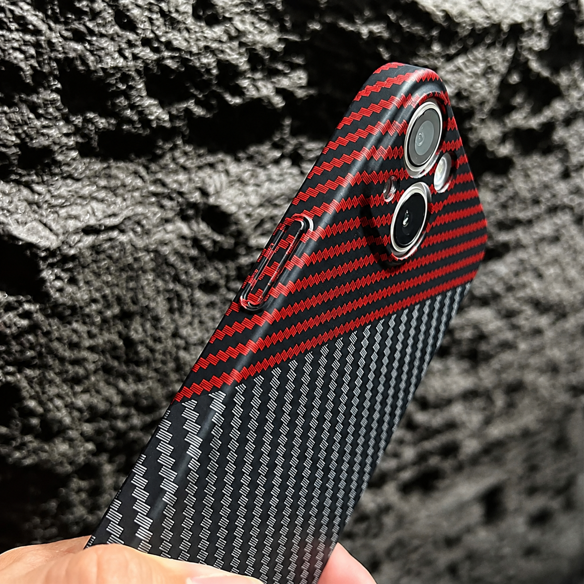 Premium iPhone Case MagSafe Compatible Carbon Fiber Texture Matte Shockproof Hard PC Cover with Camera Lens Protection Ultra-Thin Slim Protective Design