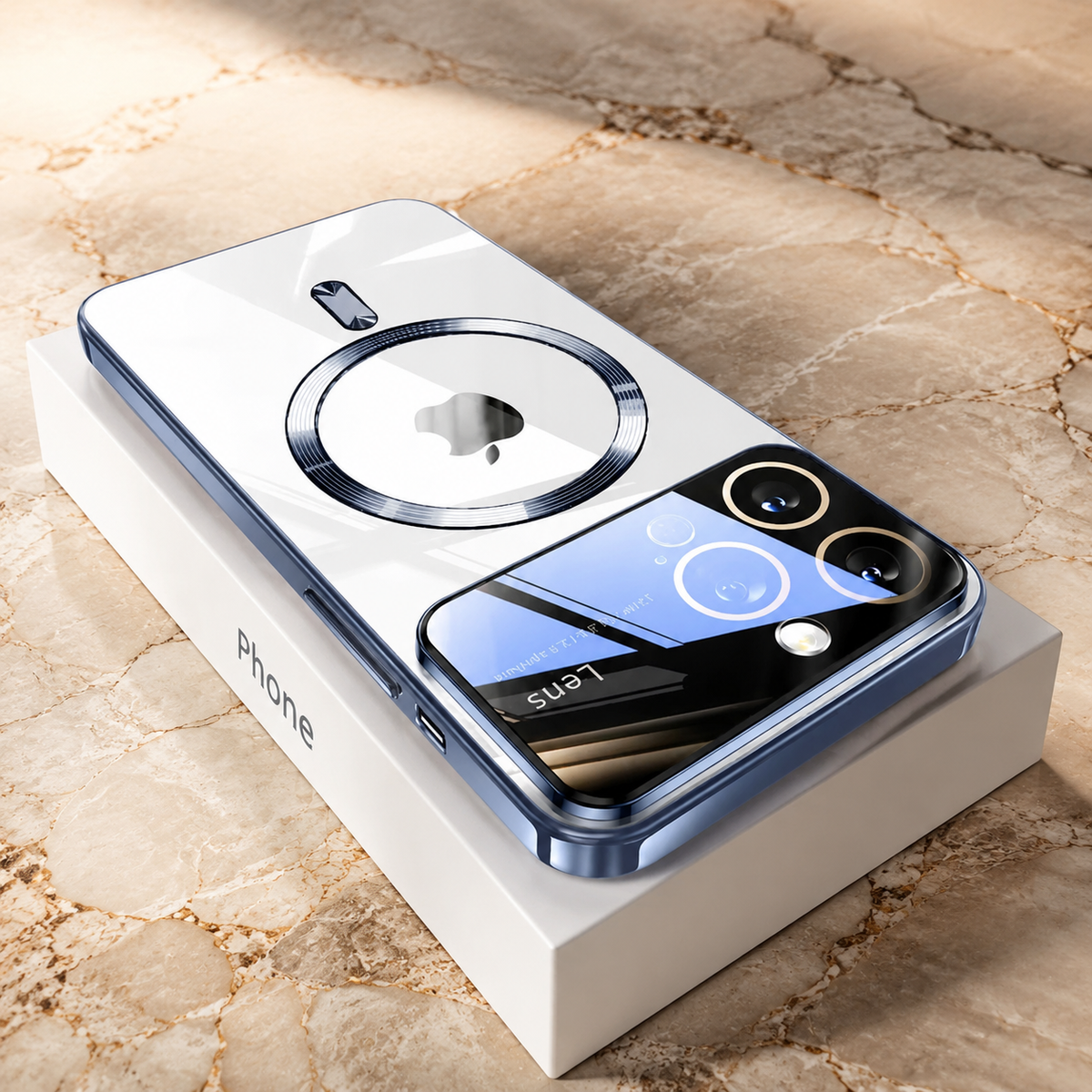 Premium iPhone Case MagSafe Compatible Clear TPU Plating Magnetic Wireless Charging Slim Shockproof Anti Scratch Anti Fingerprint Raised Edge Protective Cover