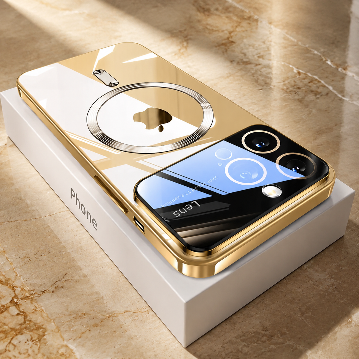 Premium iPhone Case MagSafe Compatible Clear TPU Plating Magnetic Wireless Charging Slim Shockproof Anti Scratch Anti Fingerprint Raised Edge Protective Cover