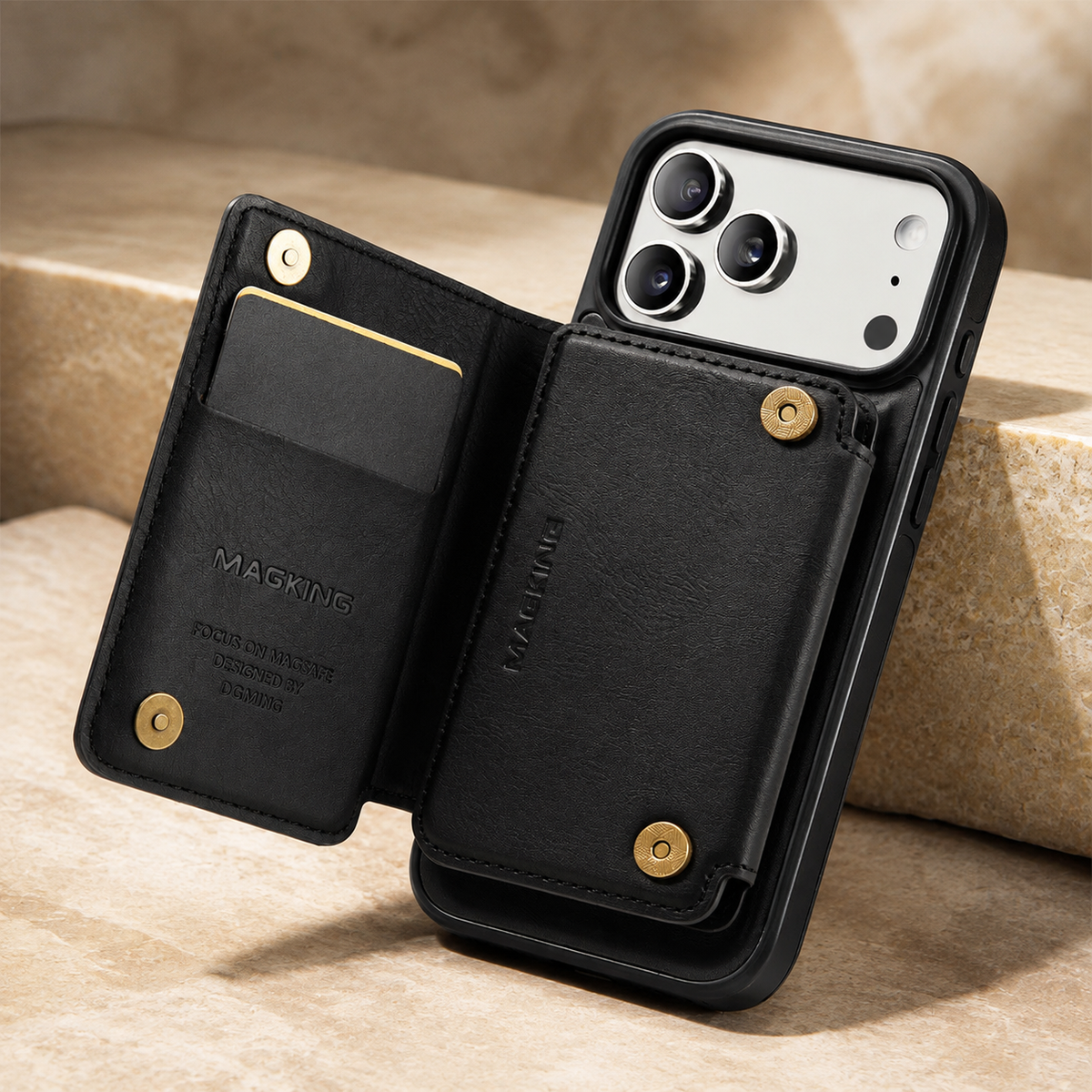 Premium iPhone Case MagSafe Compatible Detachable PU Leather Wallet Card Holder Magnetic Shockproof Anti Scratch Anti-Fingerprint Slim Safe Fit Covers Design