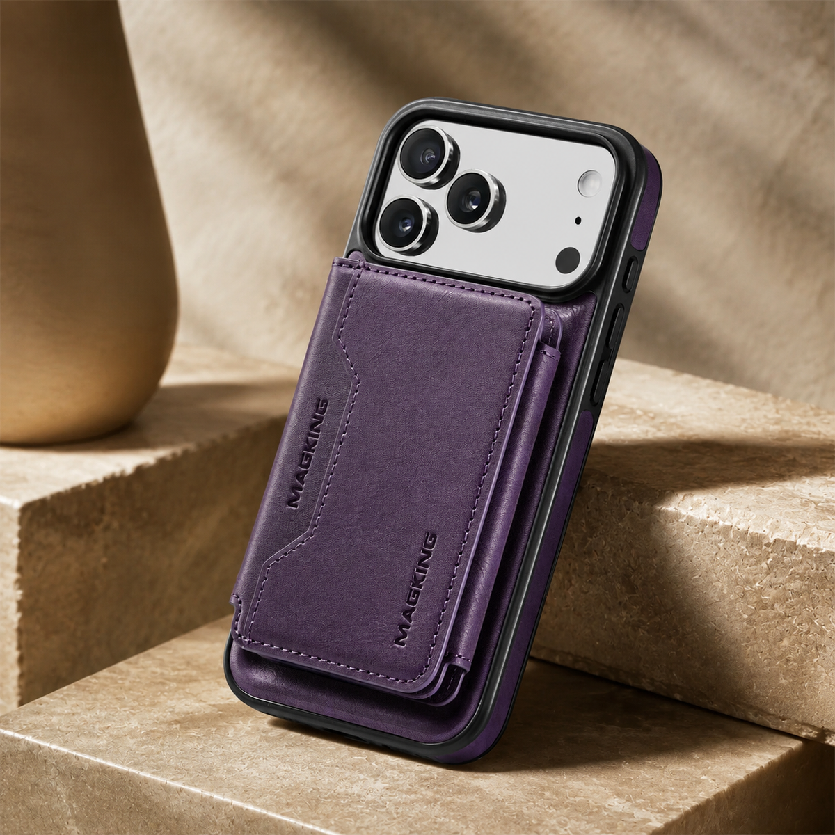 Premium iPhone Case MagSafe Compatible Detachable PU Leather Wallet Card Holder Magnetic Shockproof Anti Scratch Anti-Fingerprint Slim Safe Fit Covers Design
