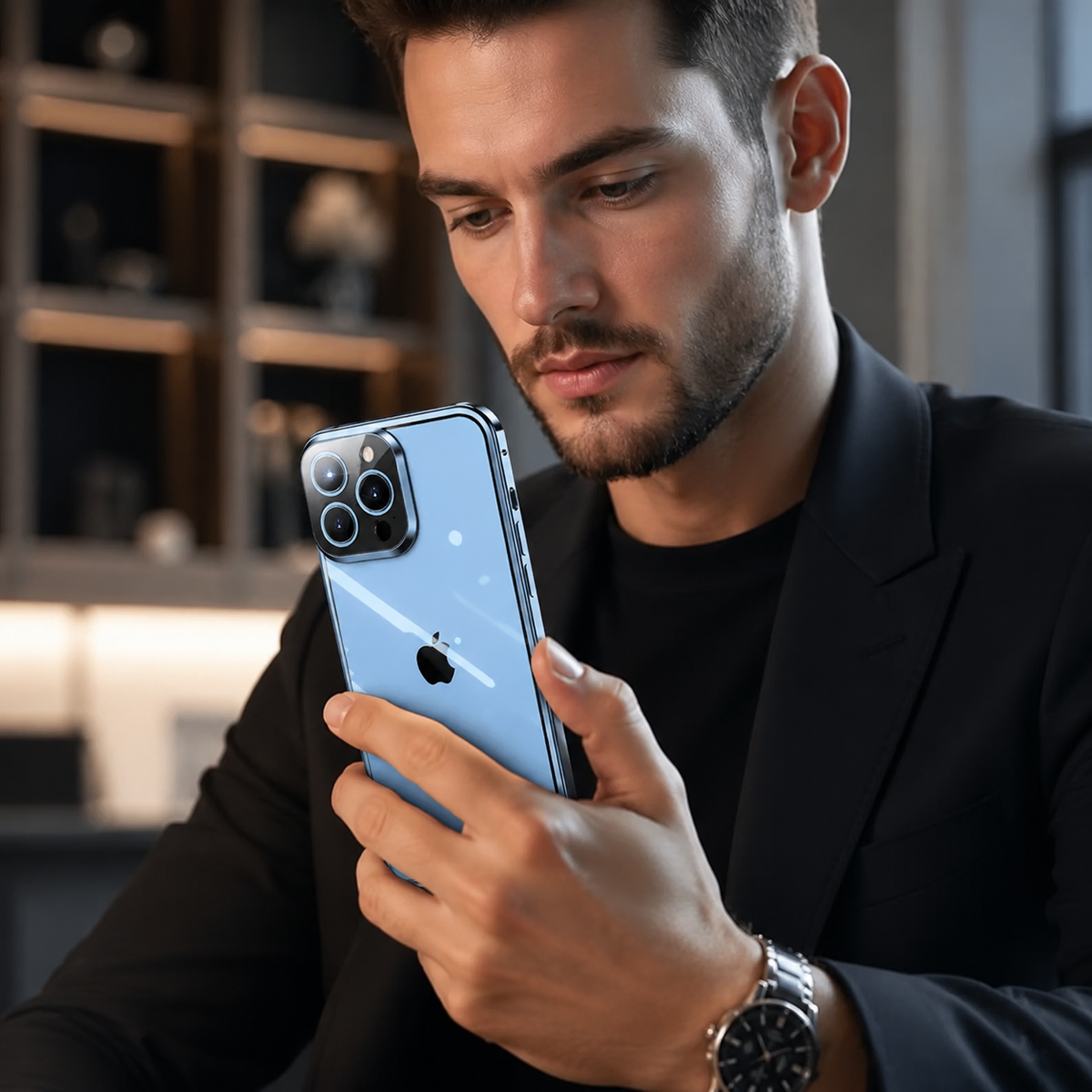 Premium iPhone Case MagSafe Compatible Double-Sided Tempered Glass Metal Frame Shockproof Protective Cover 360 Full Body Magnetic Fit Camera Lens Protection Slim Design