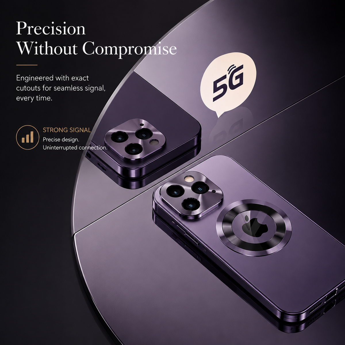 Premium iPhone Case MagSafe Compatible Double-Sided Tempered Glass Privacy Screen Metal Frame Shockproof Protective Cover 360 Full Body Camera Lens Protection Slim Design
