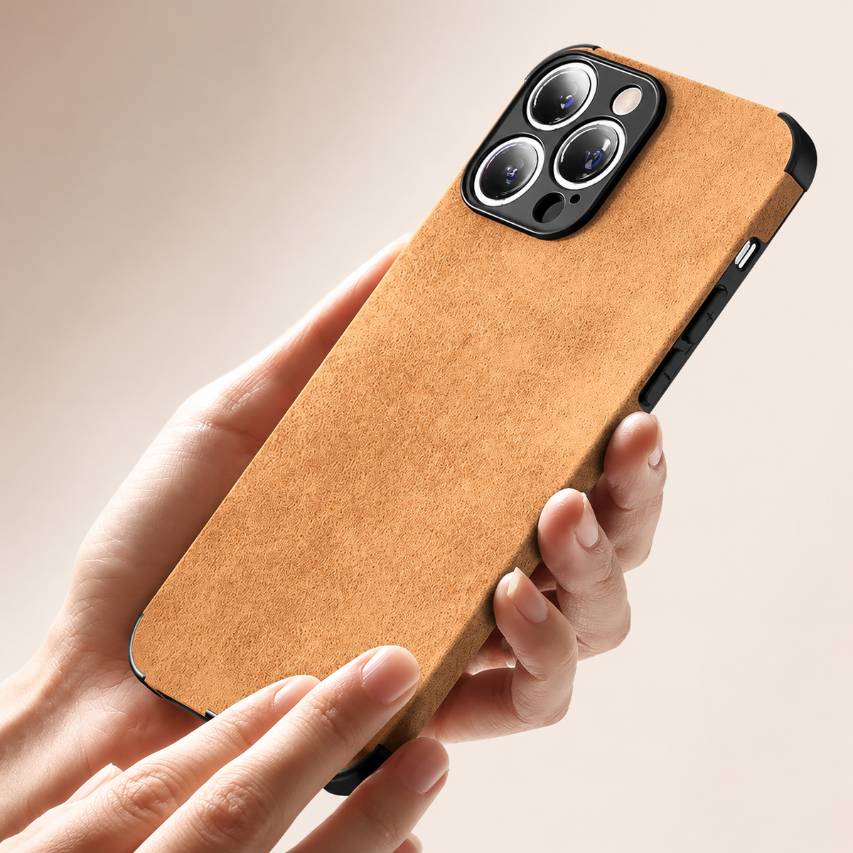 Premium iPhone Case MagSafe Compatible Genuine Leather Shockproof Protective Cover with Camera Lens Protection Slim Lightweight Design