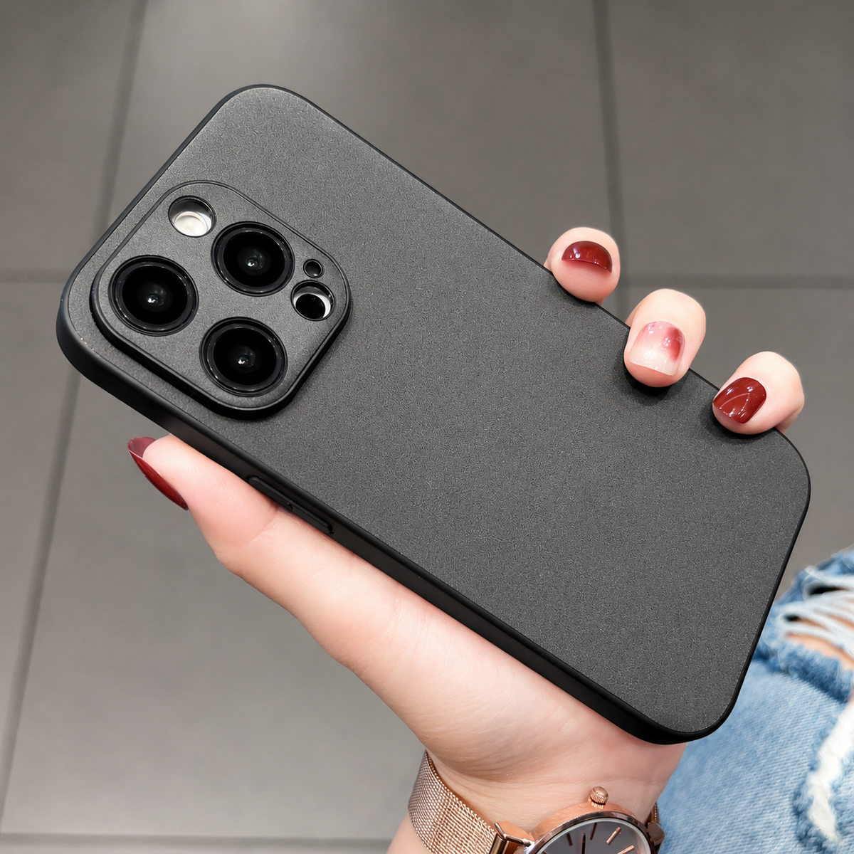 Premium iPhone Case MagSafe Compatible Genuine Leather Shockproof Protective Cover with Camera Lens Protection Slim Lightweight Design
