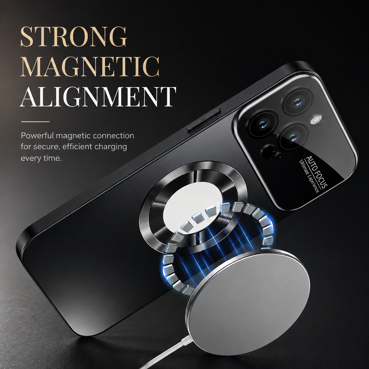 Premium iPhone Case MagSafe Compatible Glass Panel Shockproof Camera Lens Protection Anti Fingerprint Clear Slim Protective Cover Full Coverage Design