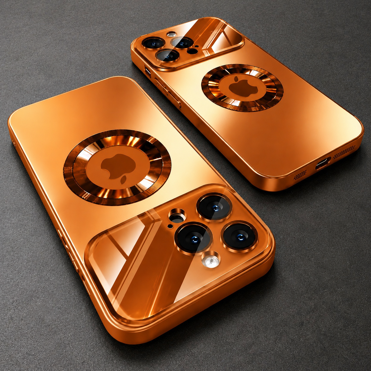 Premium iPhone Case MagSafe Compatible Glass Panel Shockproof Camera Lens Protection Anti Fingerprint Clear Slim Protective Cover Full Coverage Design