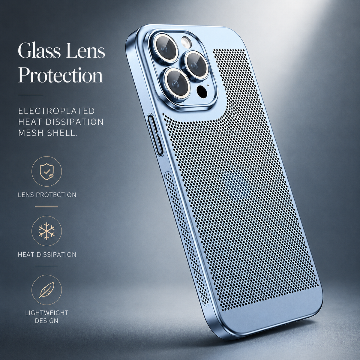Premium iPhone Case MagSafe Compatible Honeycomb Texture Shockproof Protective Case Thermal Dissipation Camera Lens Protection Slim Lightweight Design